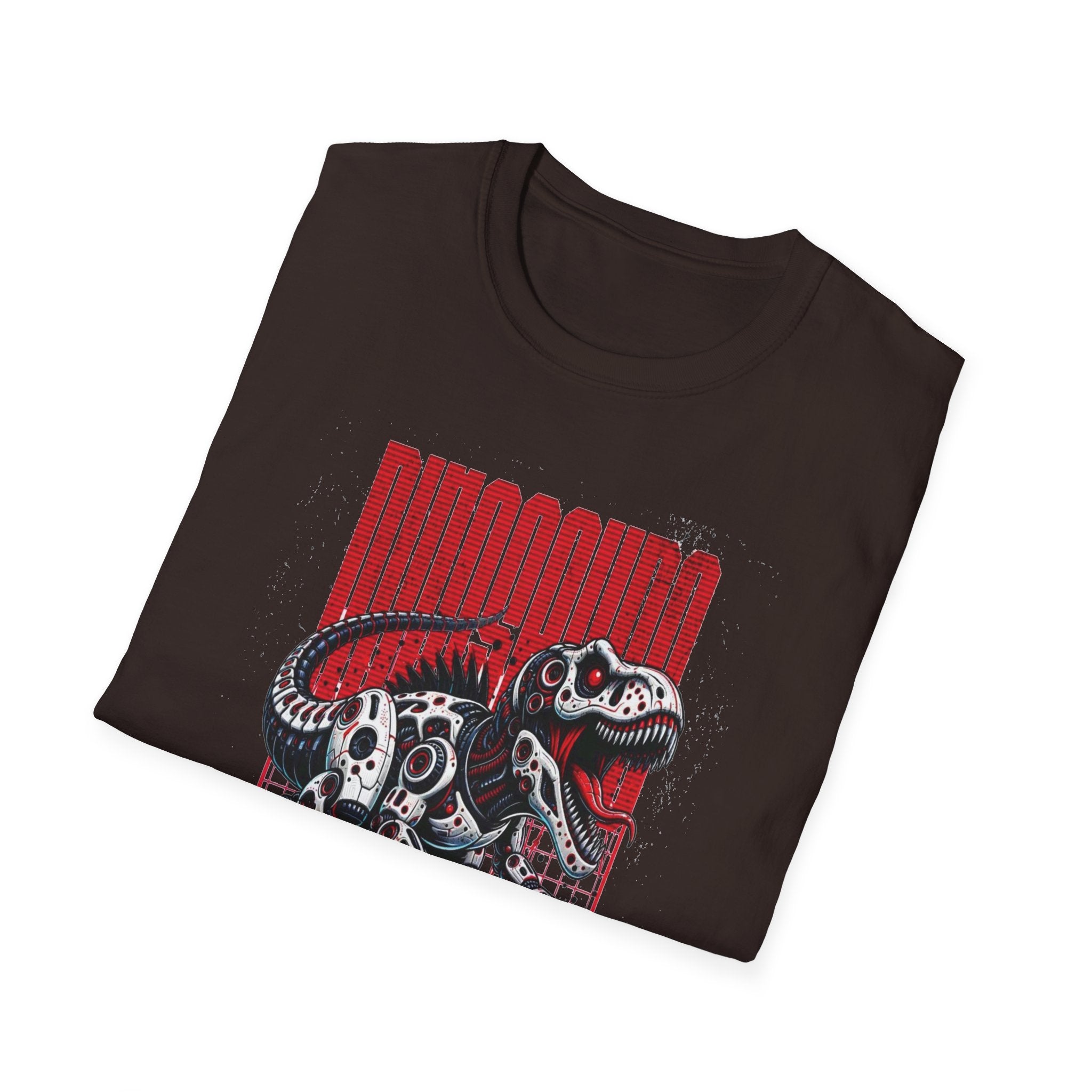 T-Rex Loading – Red Mechanical Dino Tee