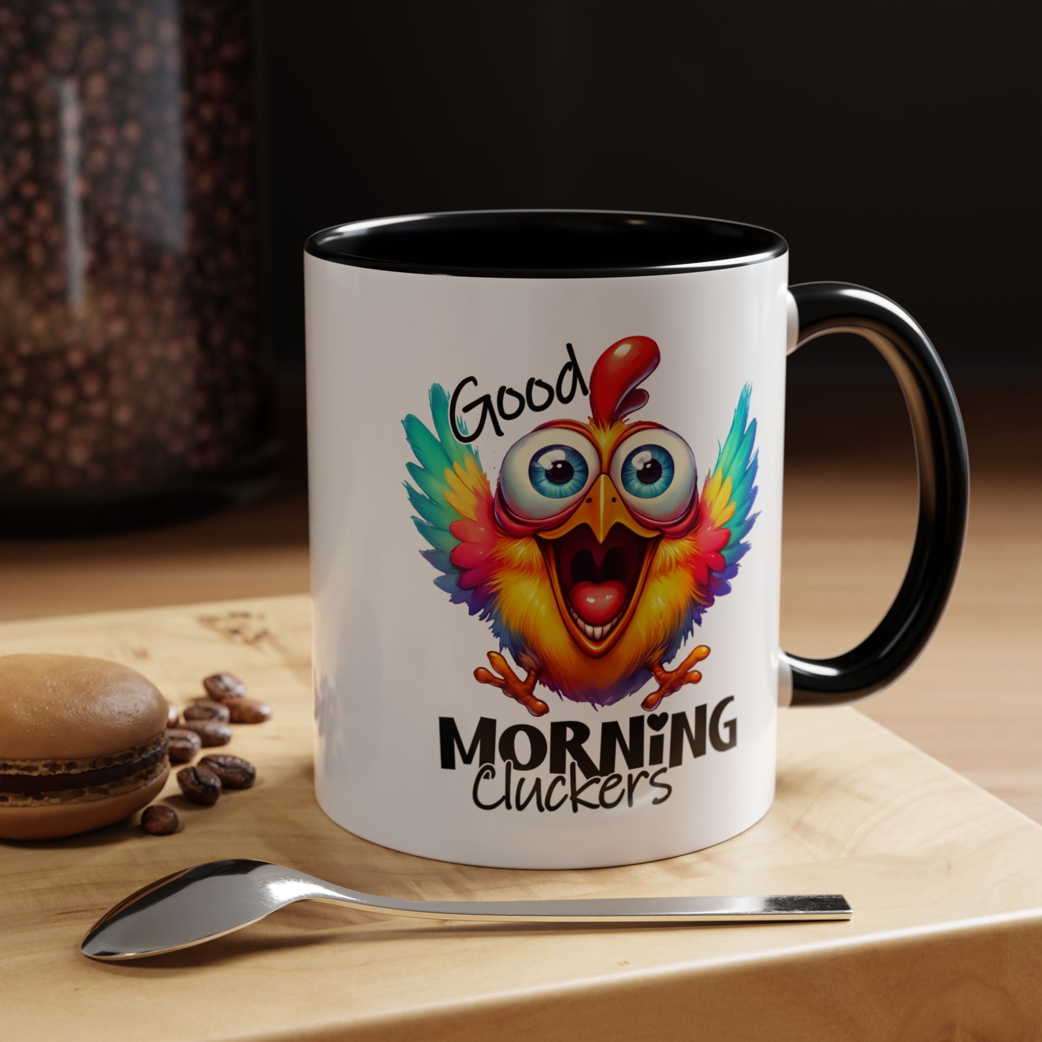 Good Morning Cluckers – Cheerful Chicken Mug