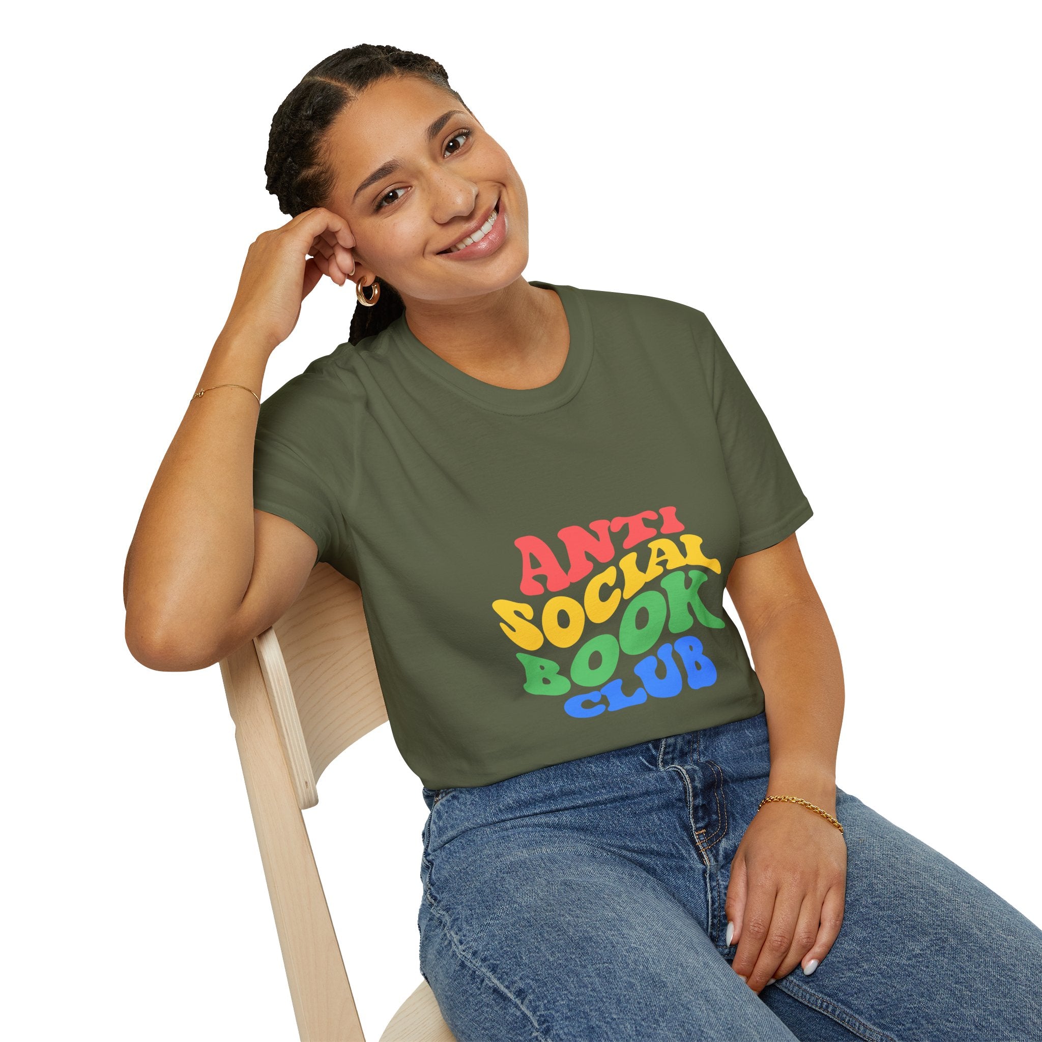 Anti Social Book Club T-Shirt – Funny Reading Graphic Tee, Introvert Book Lover Shirt, Unisex Literary