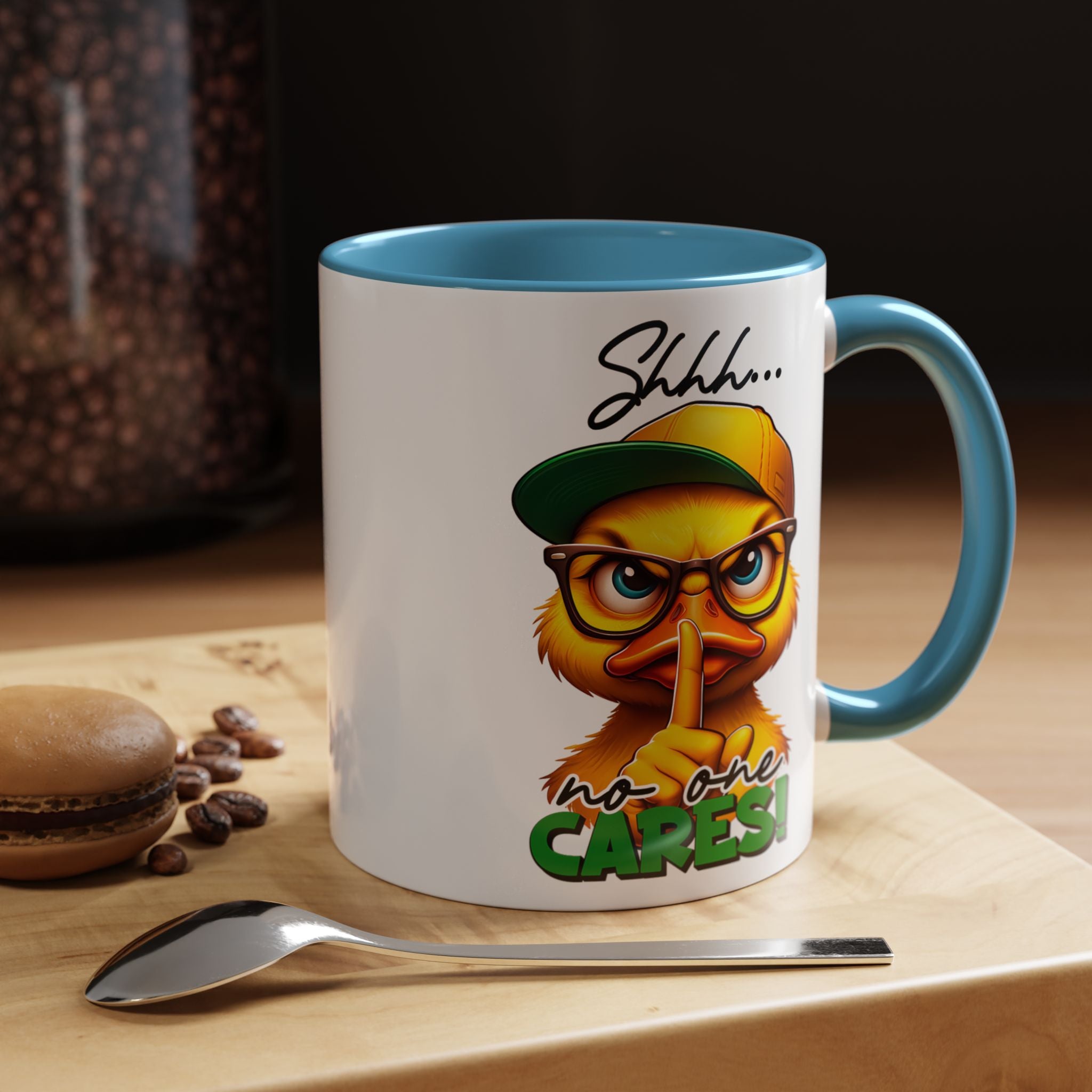 Shhh… No One Cares Duckling Mug