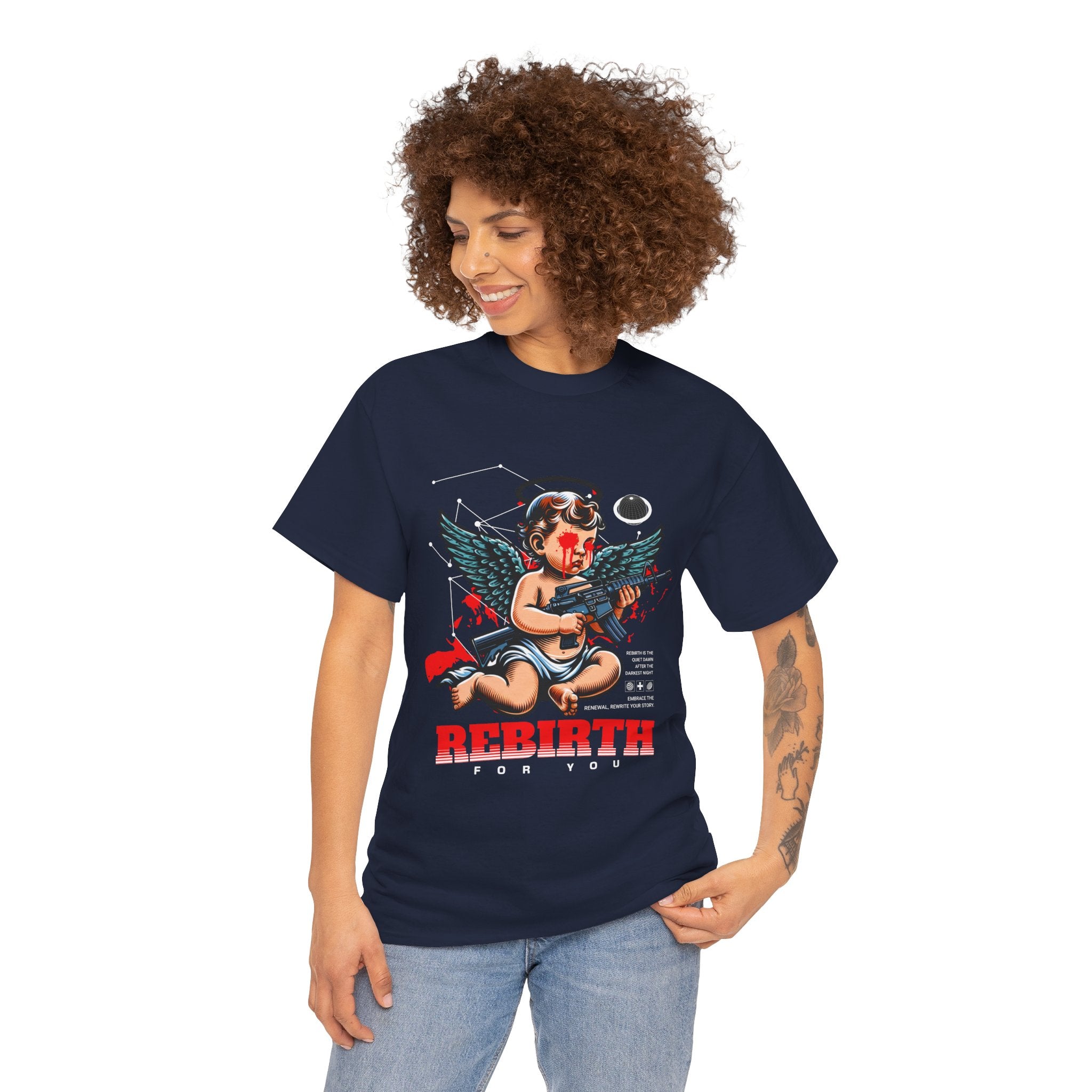 "Divine Angel" - Gothic Engraving T-Shirt Design