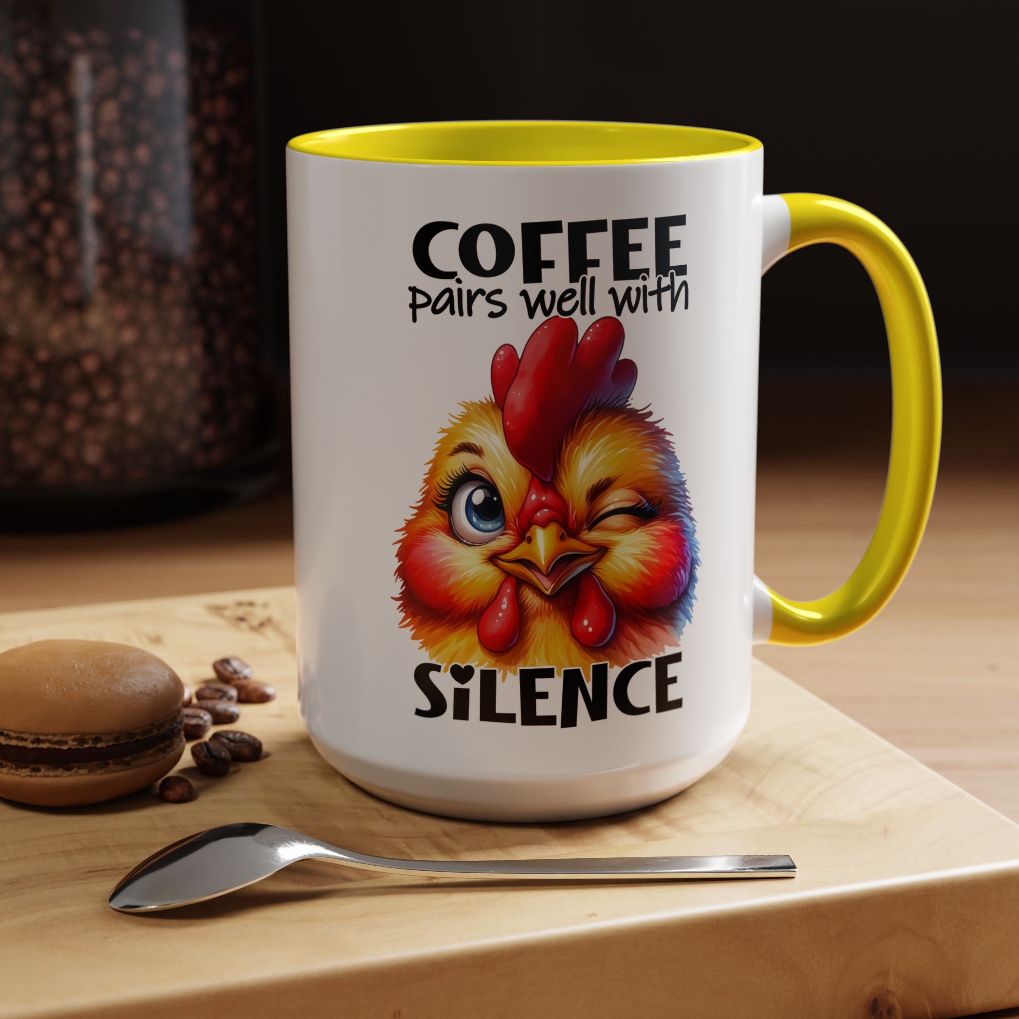 Coffee Pairs Well with Silence – Winking Chick Mug