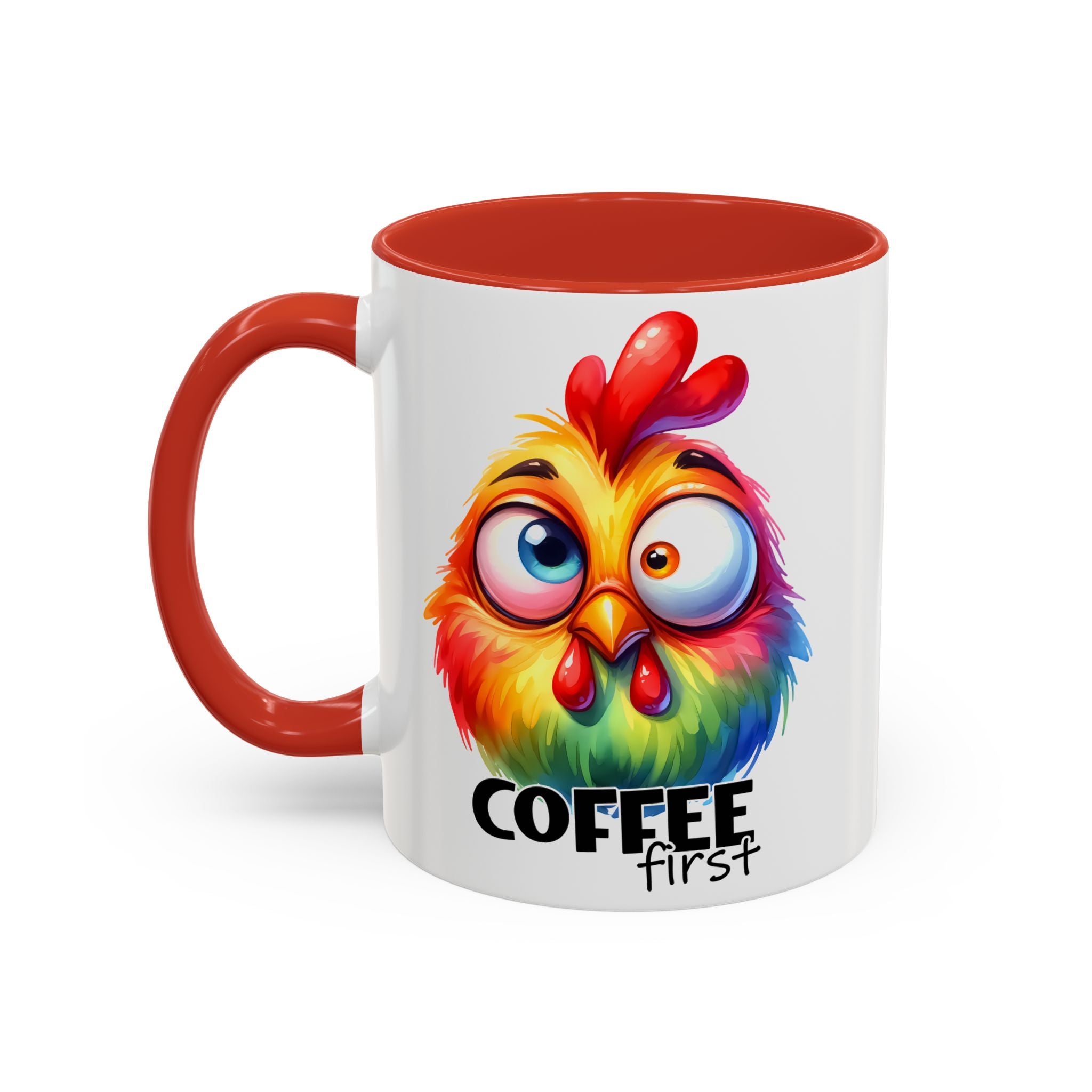 Coffee First – Colorful Chicken Mug