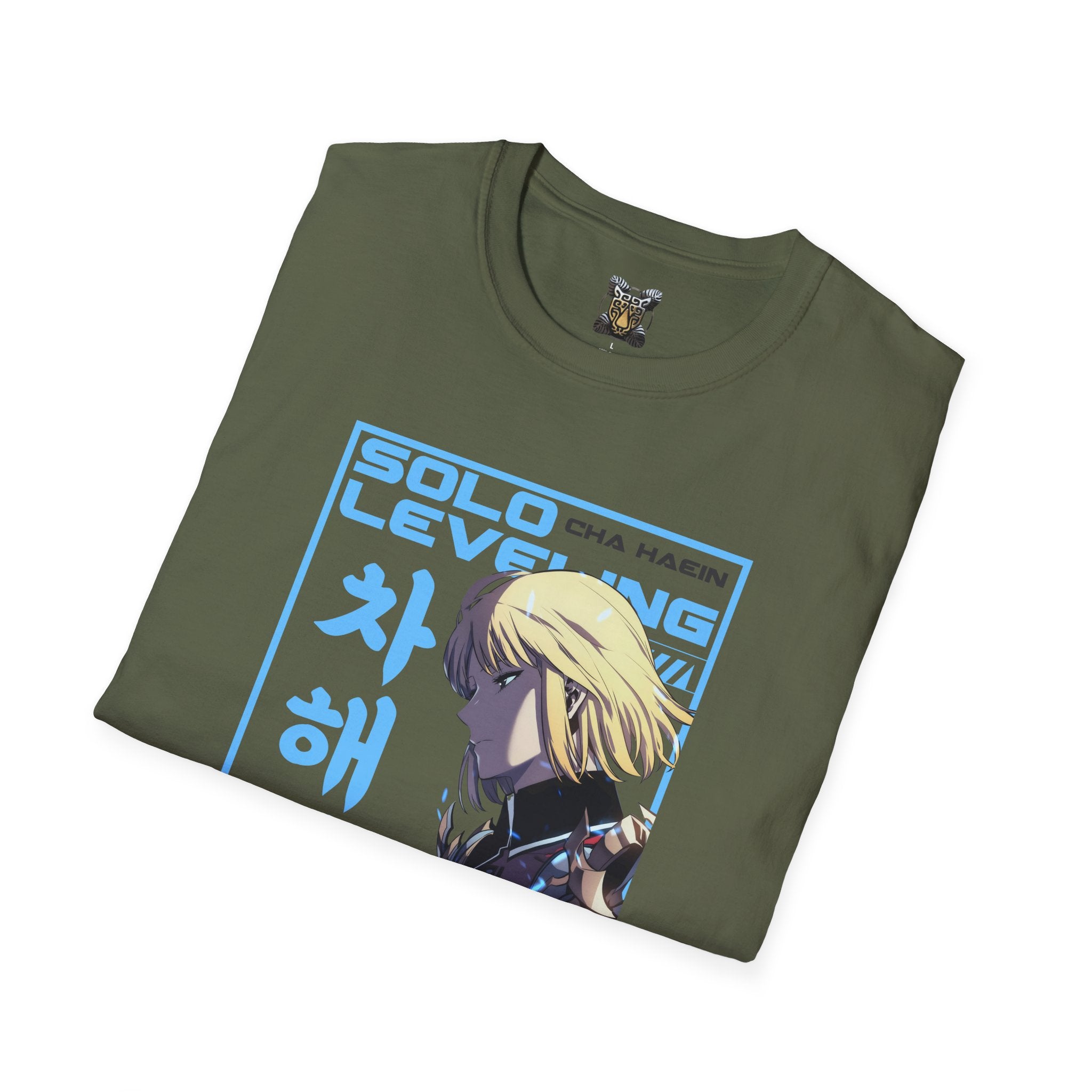 Solo Leveling Cha Hae-In Anime T-Shirt – Black Graphic Tee for Fans