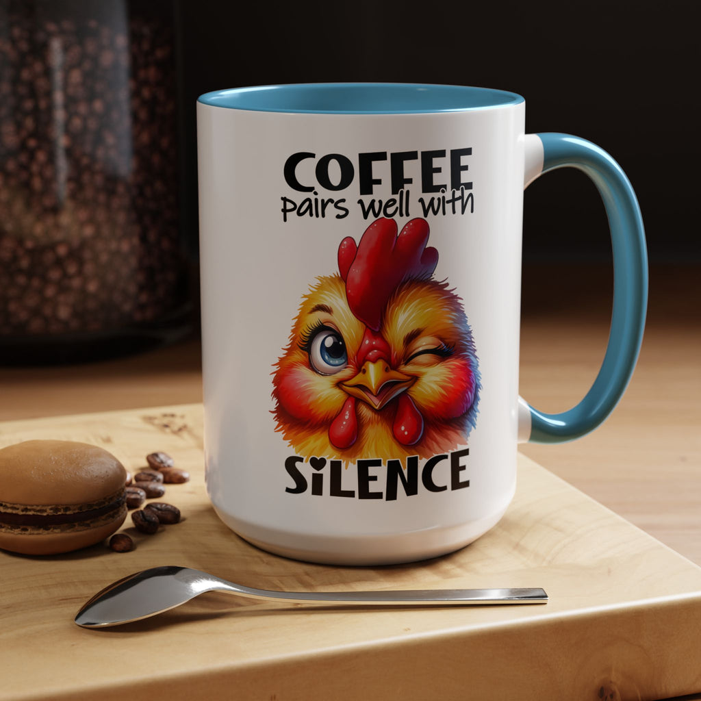 Coffee Pairs Well with Silence – Winking Chick Mug