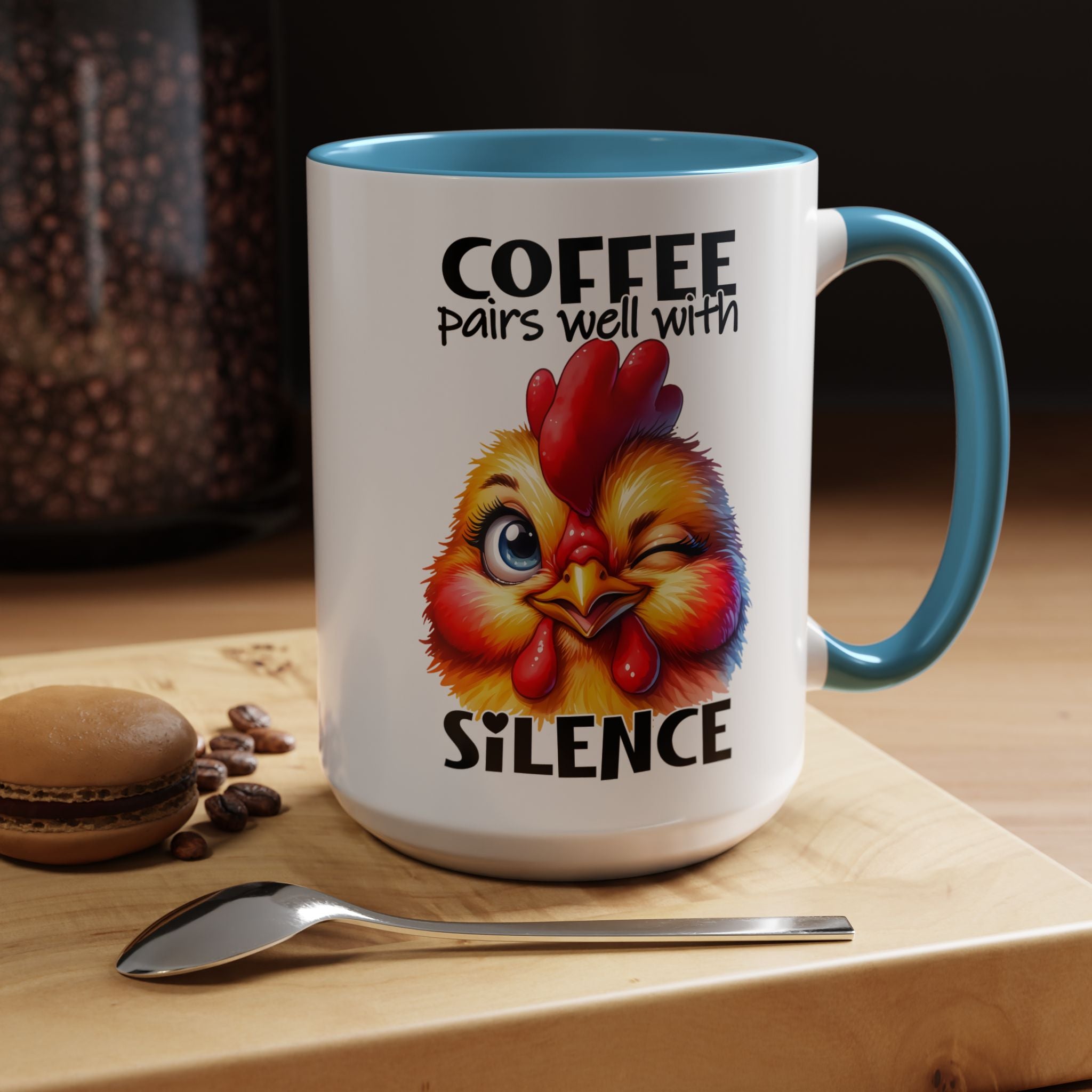 Coffee Pairs Well with Silence – Winking Chick Mug