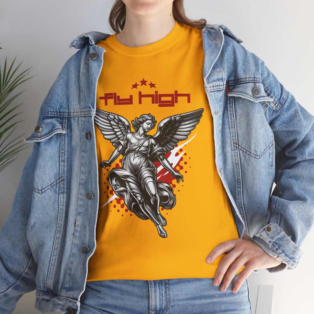 Fly High: Ascending Angel Grunge Art