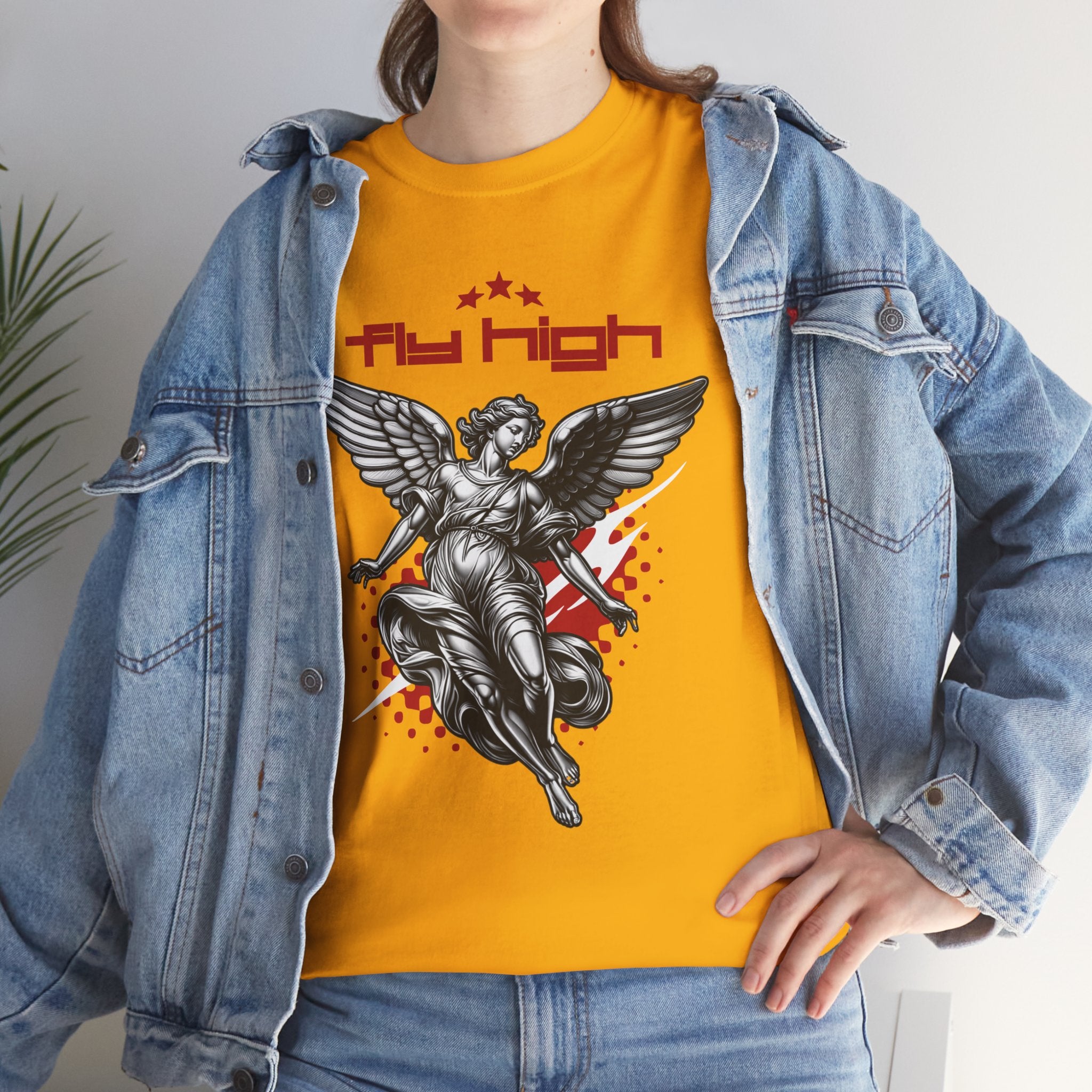 Fly High: Ascending Angel Grunge Art
