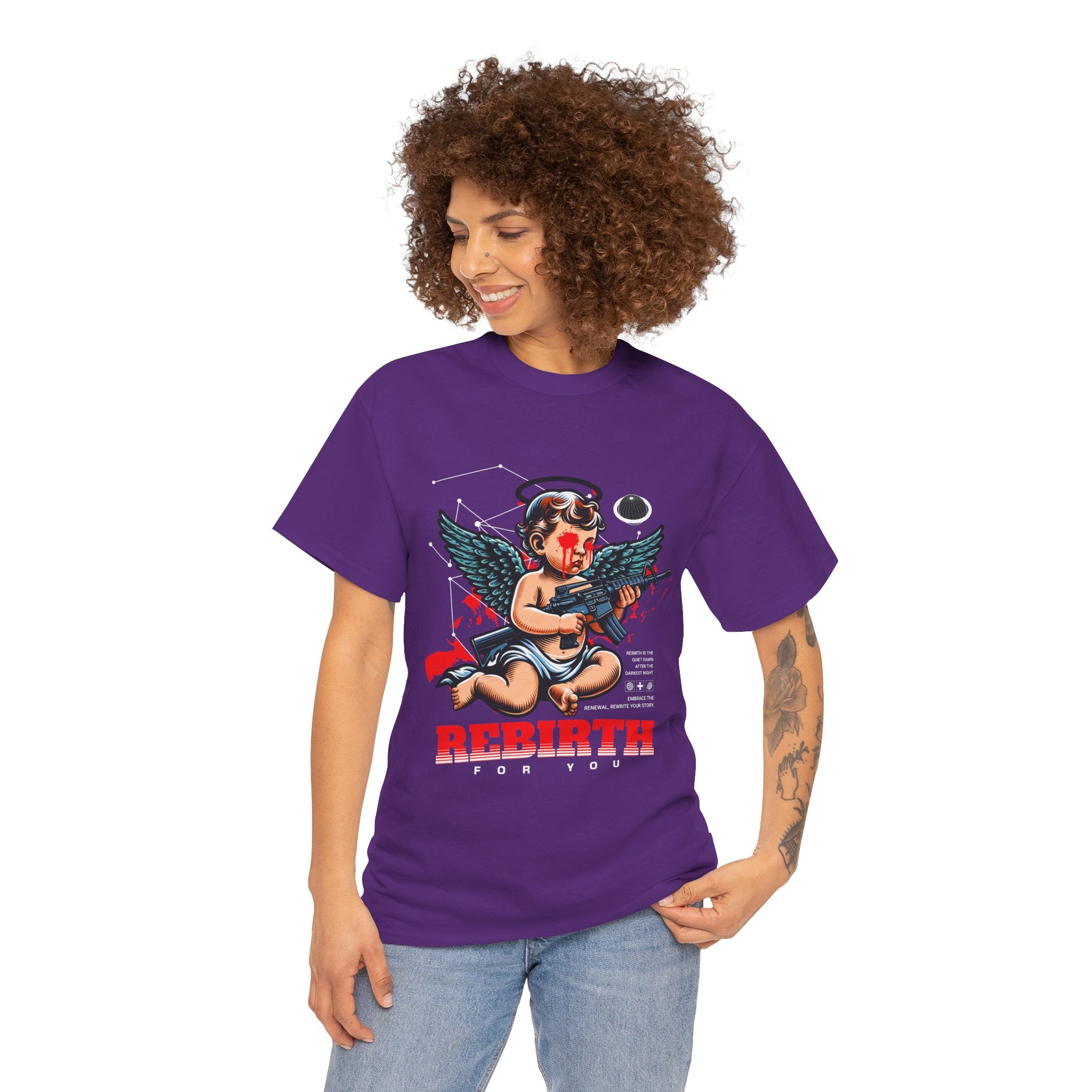 "Divine Angel" - Gothic Engraving T-Shirt Design