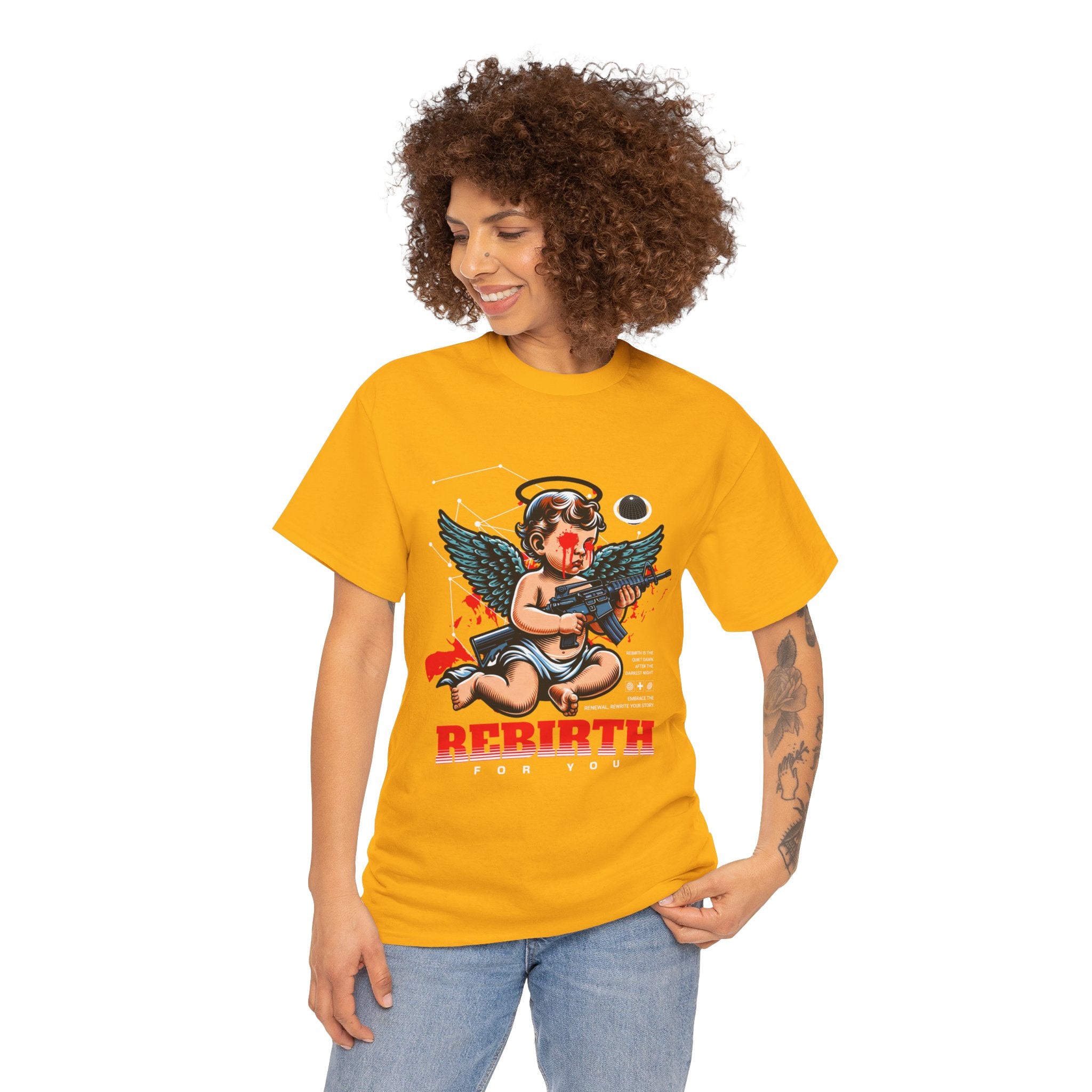 "Divine Angel" - Gothic Engraving T-Shirt Design
