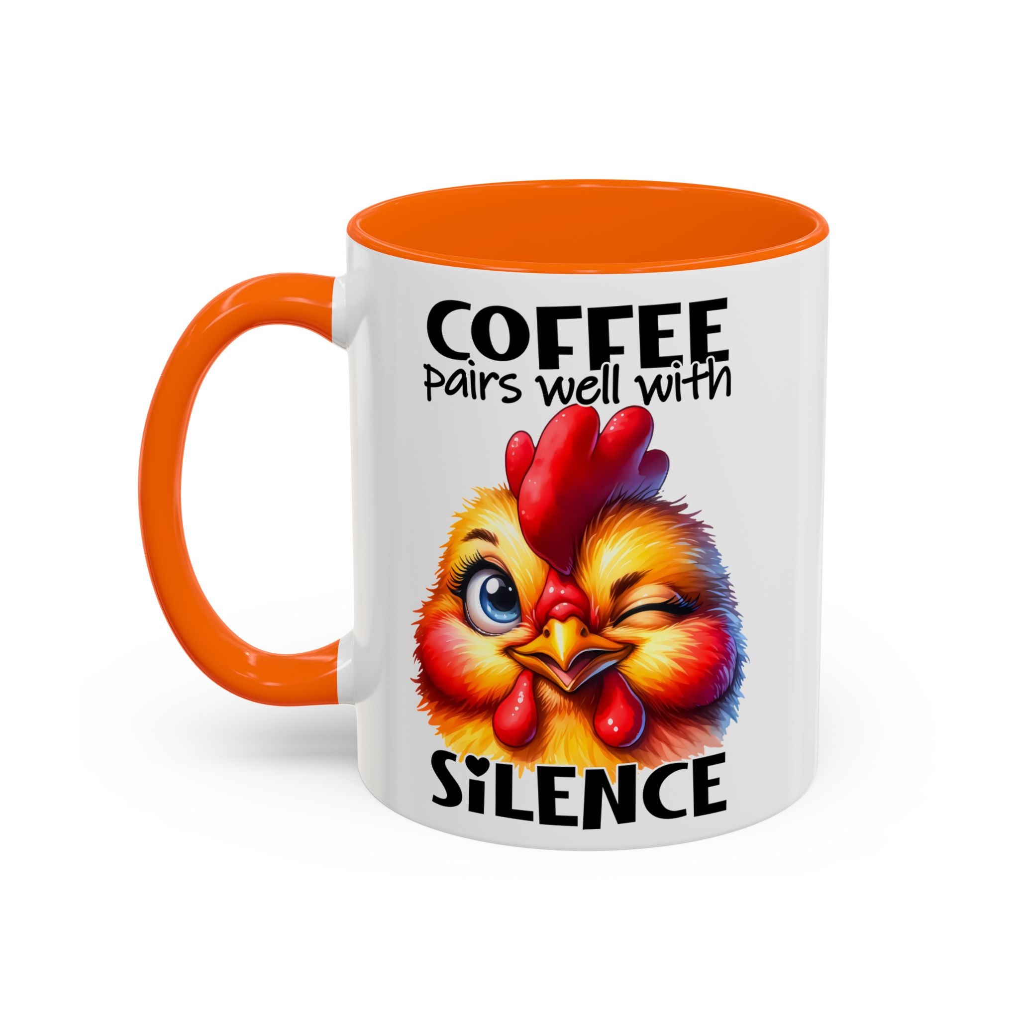 Coffee Pairs Well with Silence – Winking Chick Mug