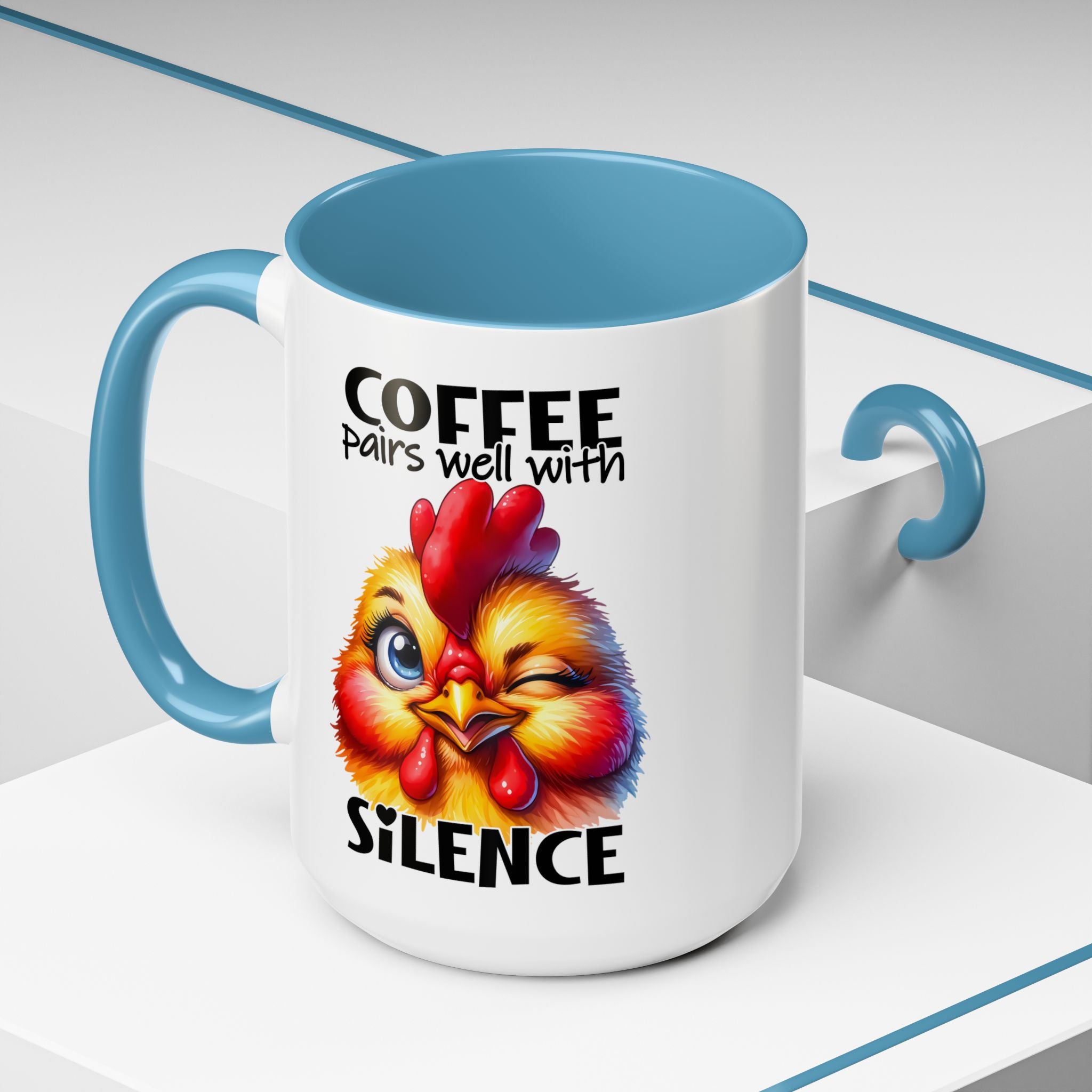 Coffee Pairs Well with Silence – Winking Chick Mug