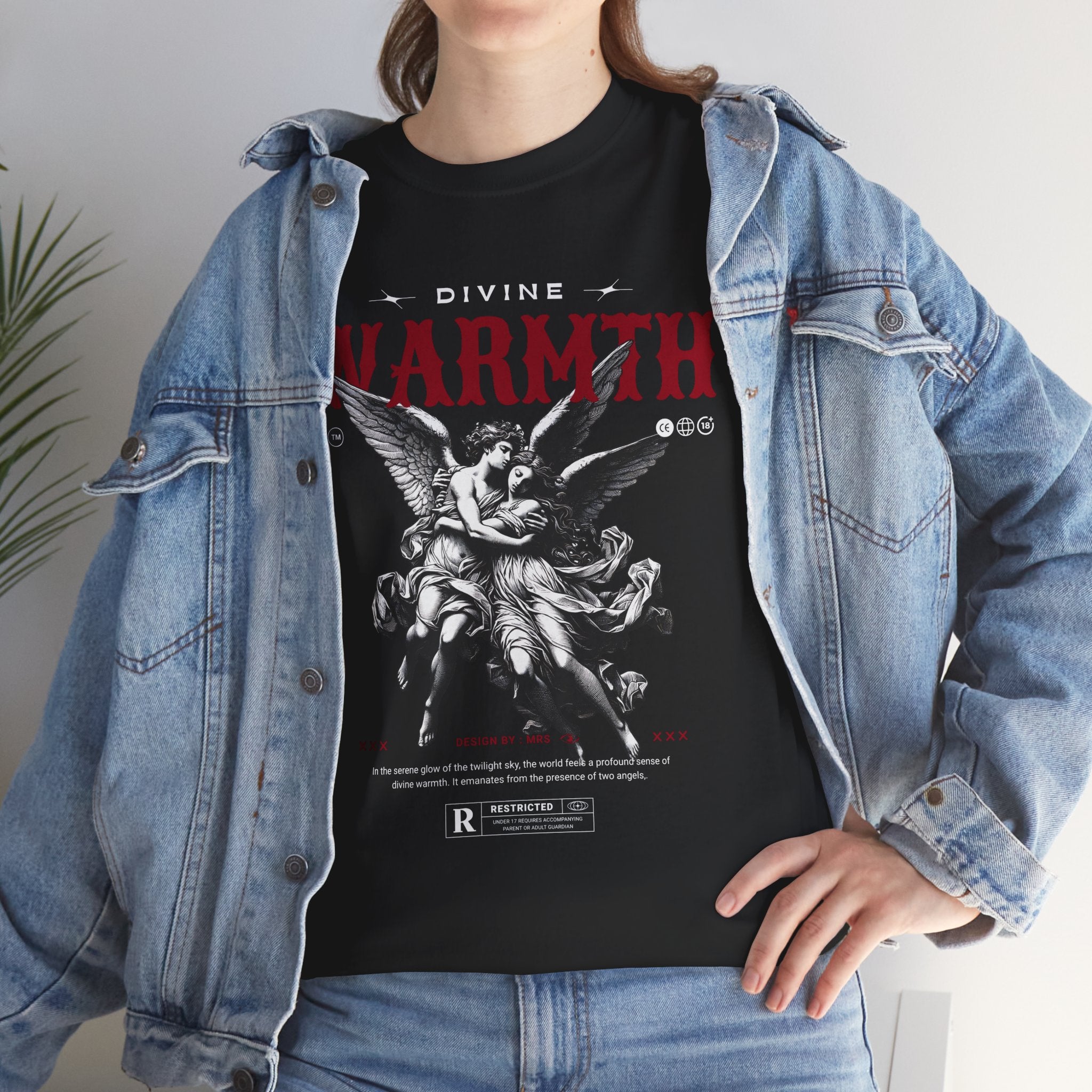 Divine Warmth: Angelic Embrace T-Shirt Design