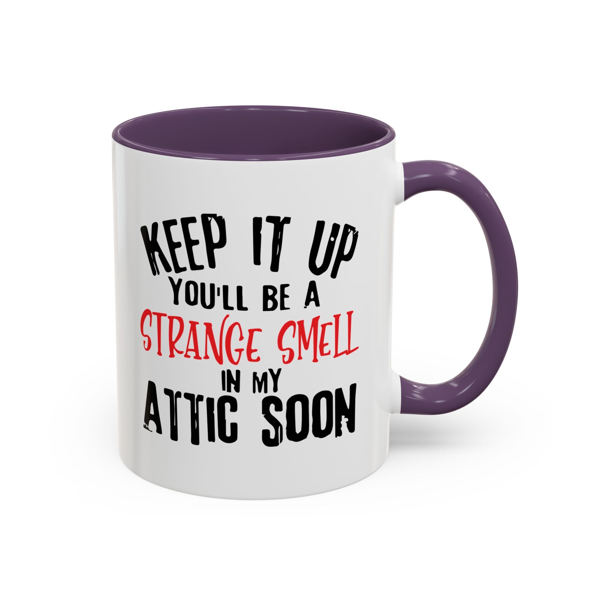 Dark Humor Coffee Mug – 11oz & 15oz Sarcastic Attic Quote, Colorful Interior