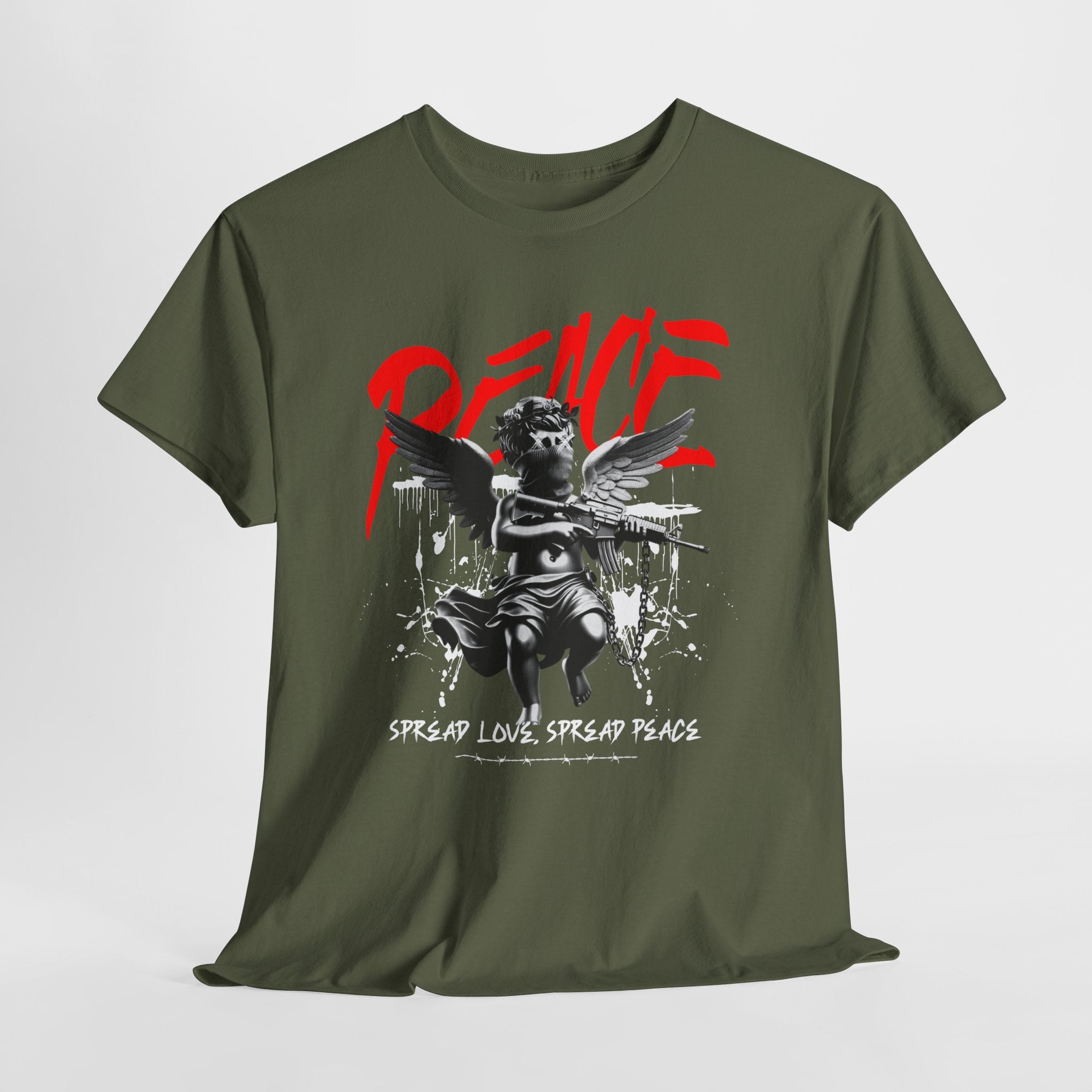 "Peace" Angel with Assault Rifle - Urban Contradiction Digital Art