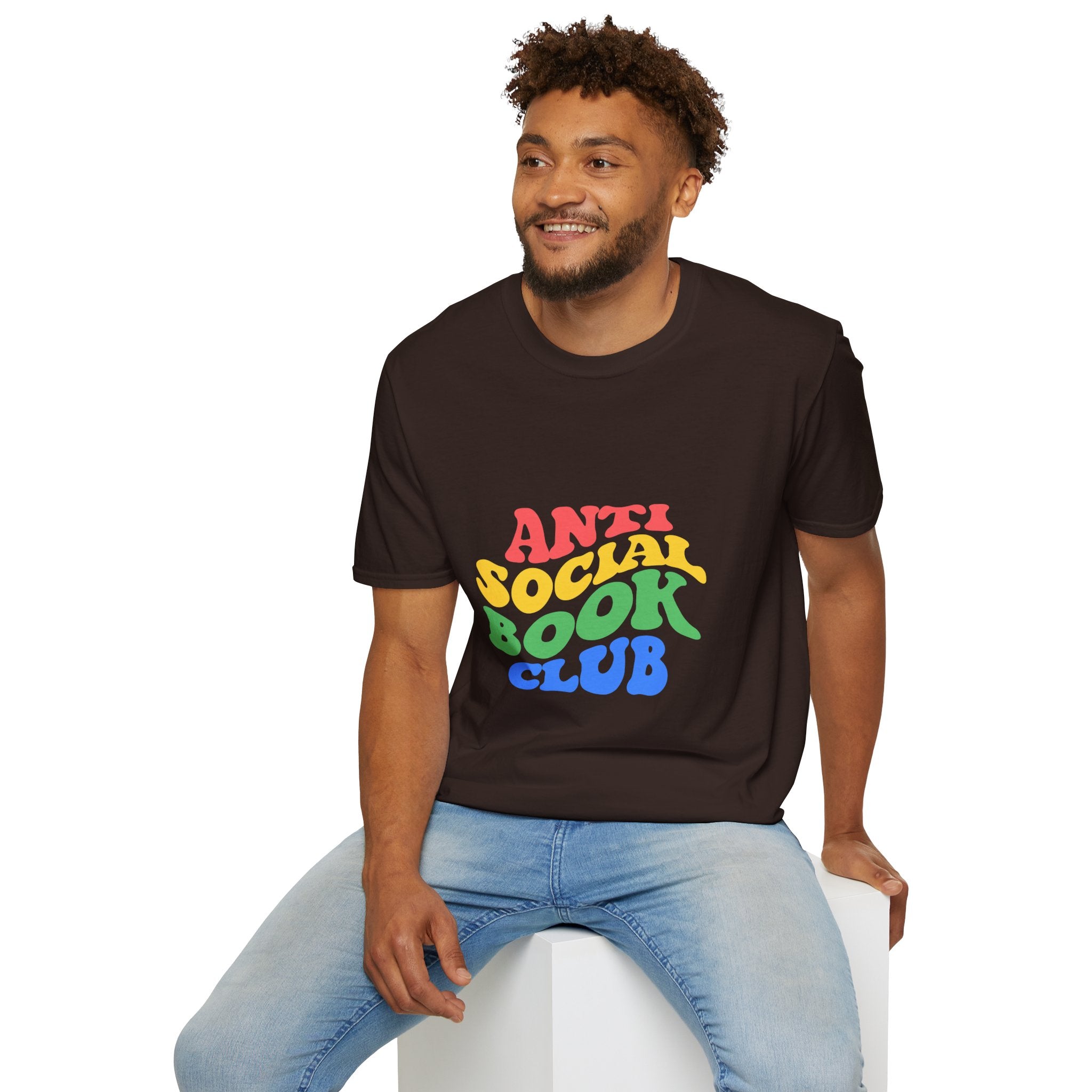 Anti Social Book Club T-Shirt – Funny Reading Graphic Tee, Introvert Book Lover Shirt, Unisex Literary