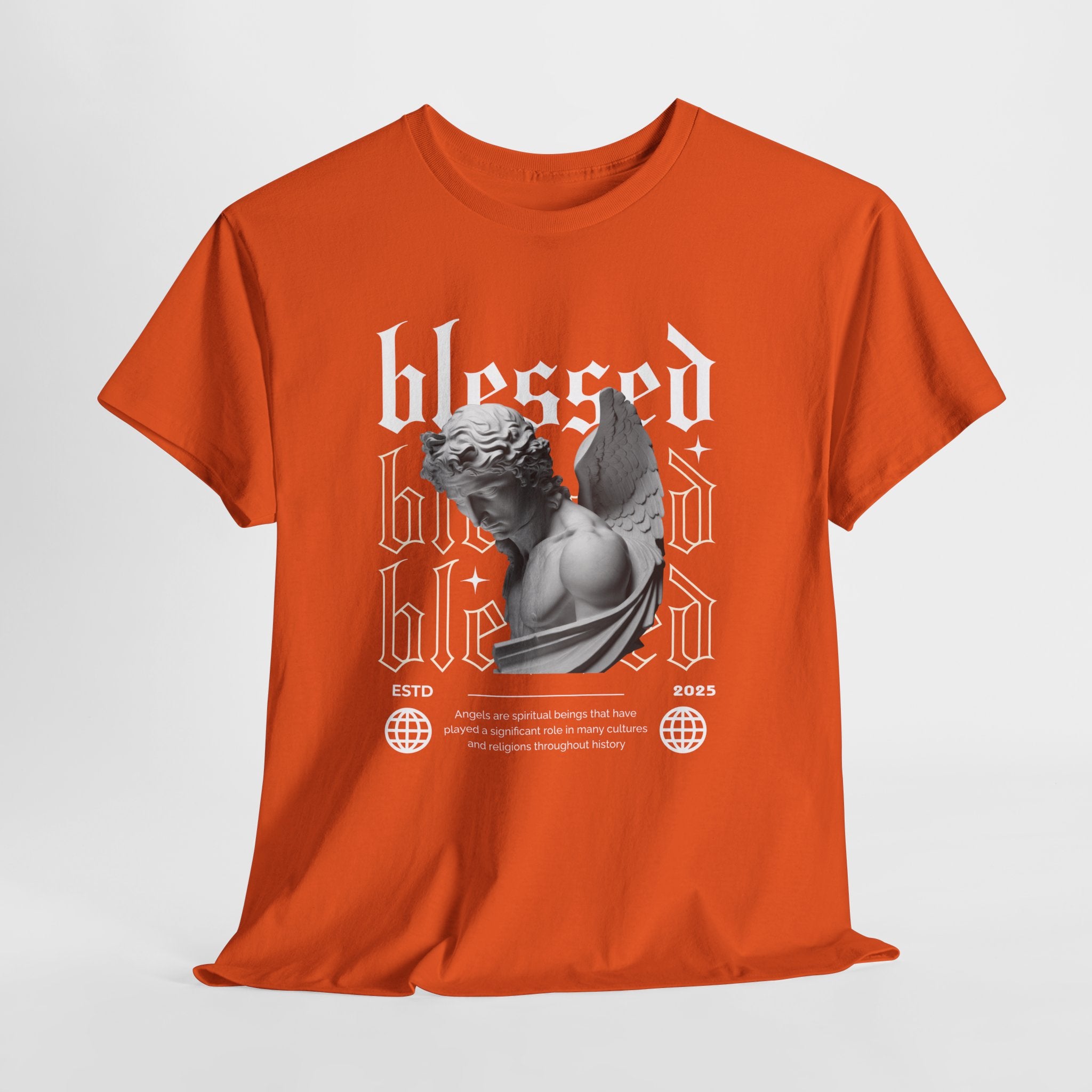 Blessed Guardian: Serene Angelic Sculpture Streetwear