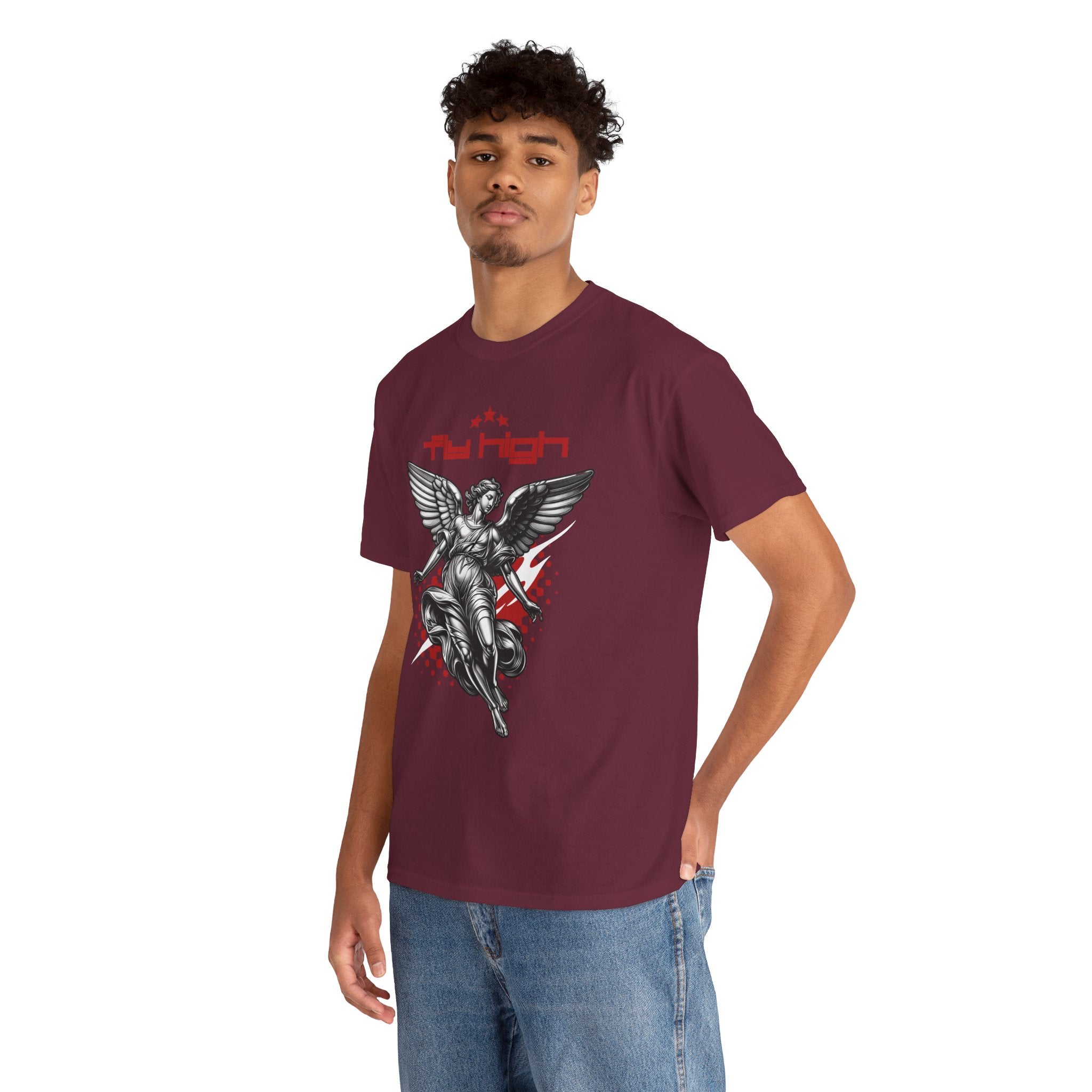 Fly High: Ascending Angel Grunge Art