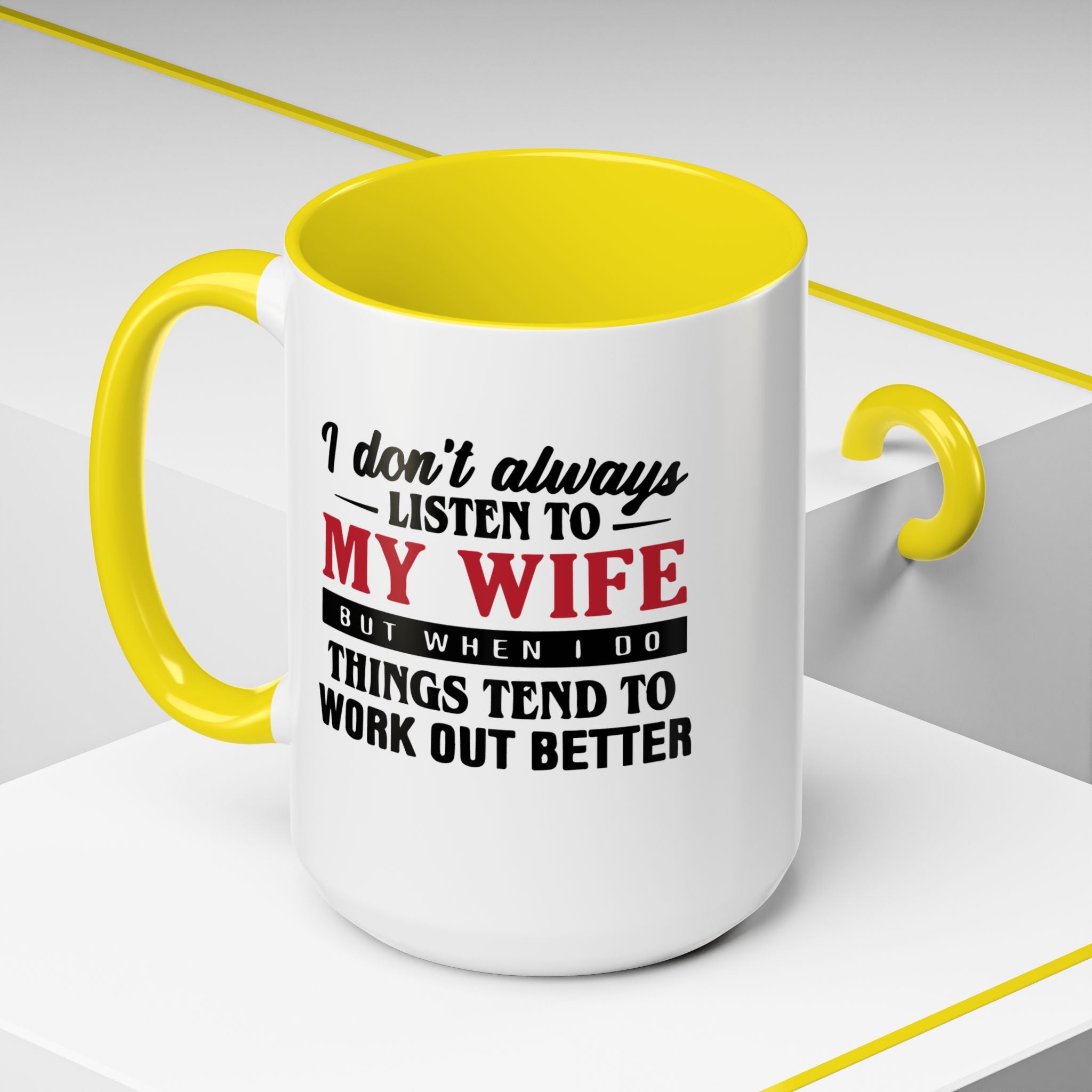 Funny Husband Coffee Mug – 11oz & 15oz Humor Quote, Colorful Interior