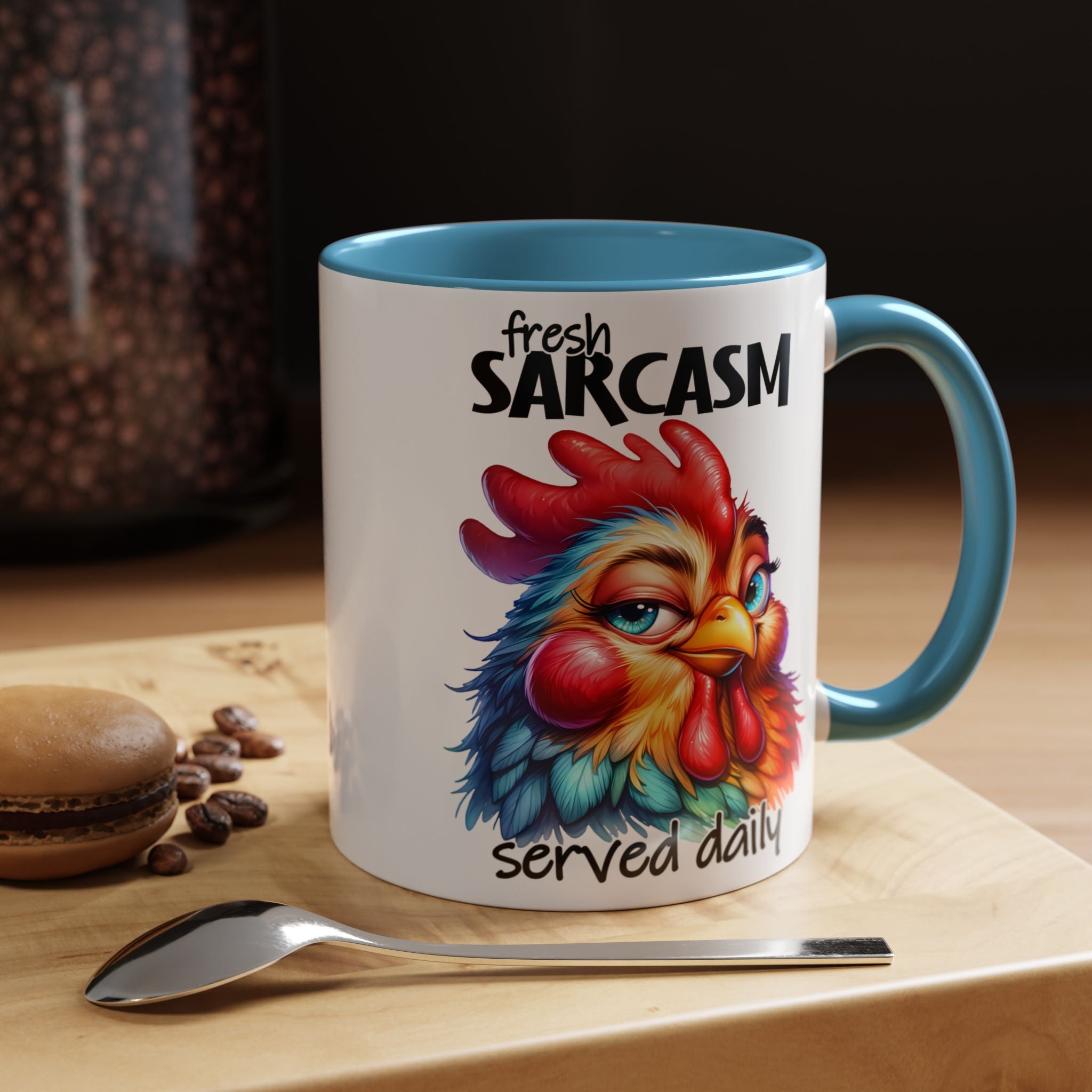 Fresh Sarcasm Served Daily – Chubby Chicken Mug