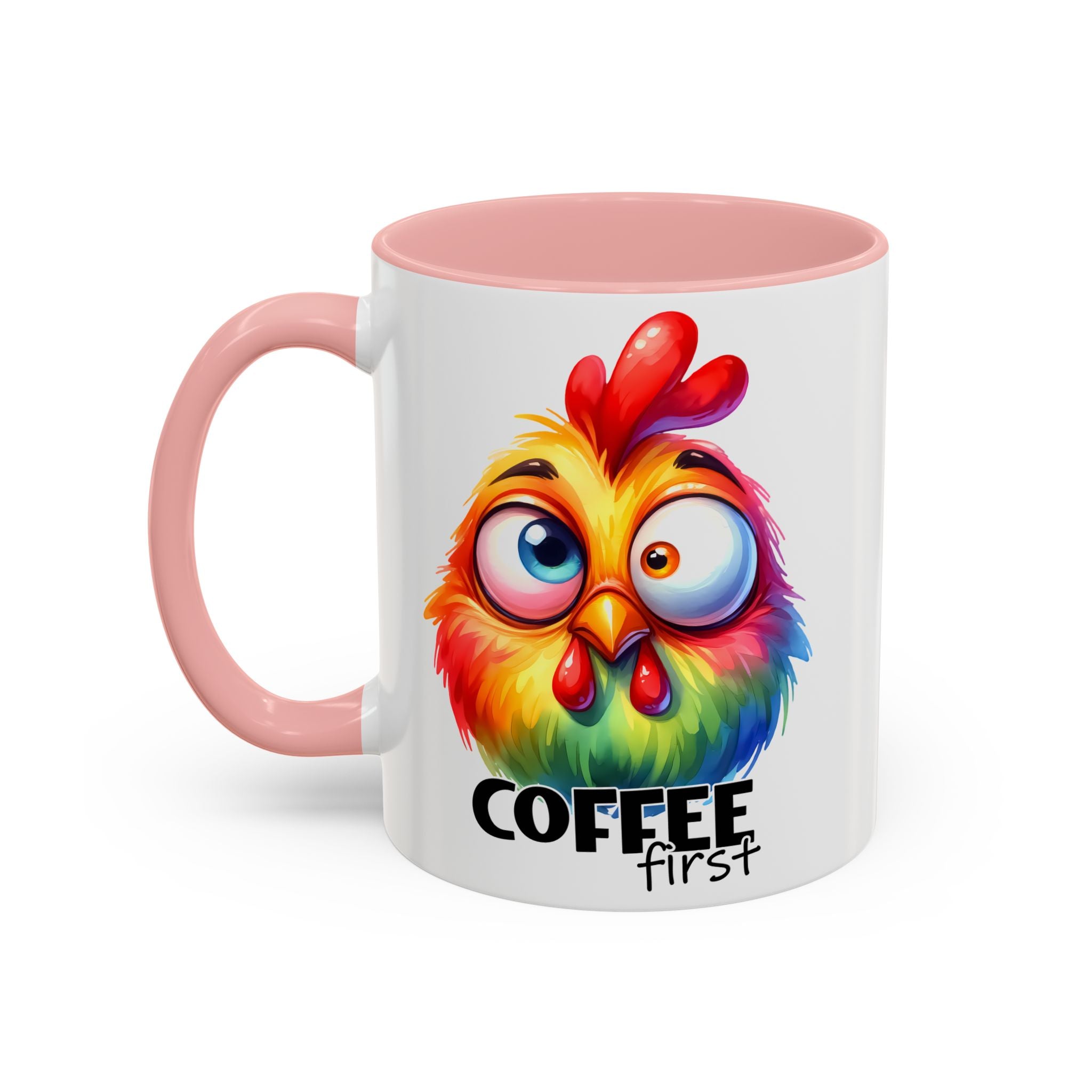 Coffee First – Colorful Chicken Mug