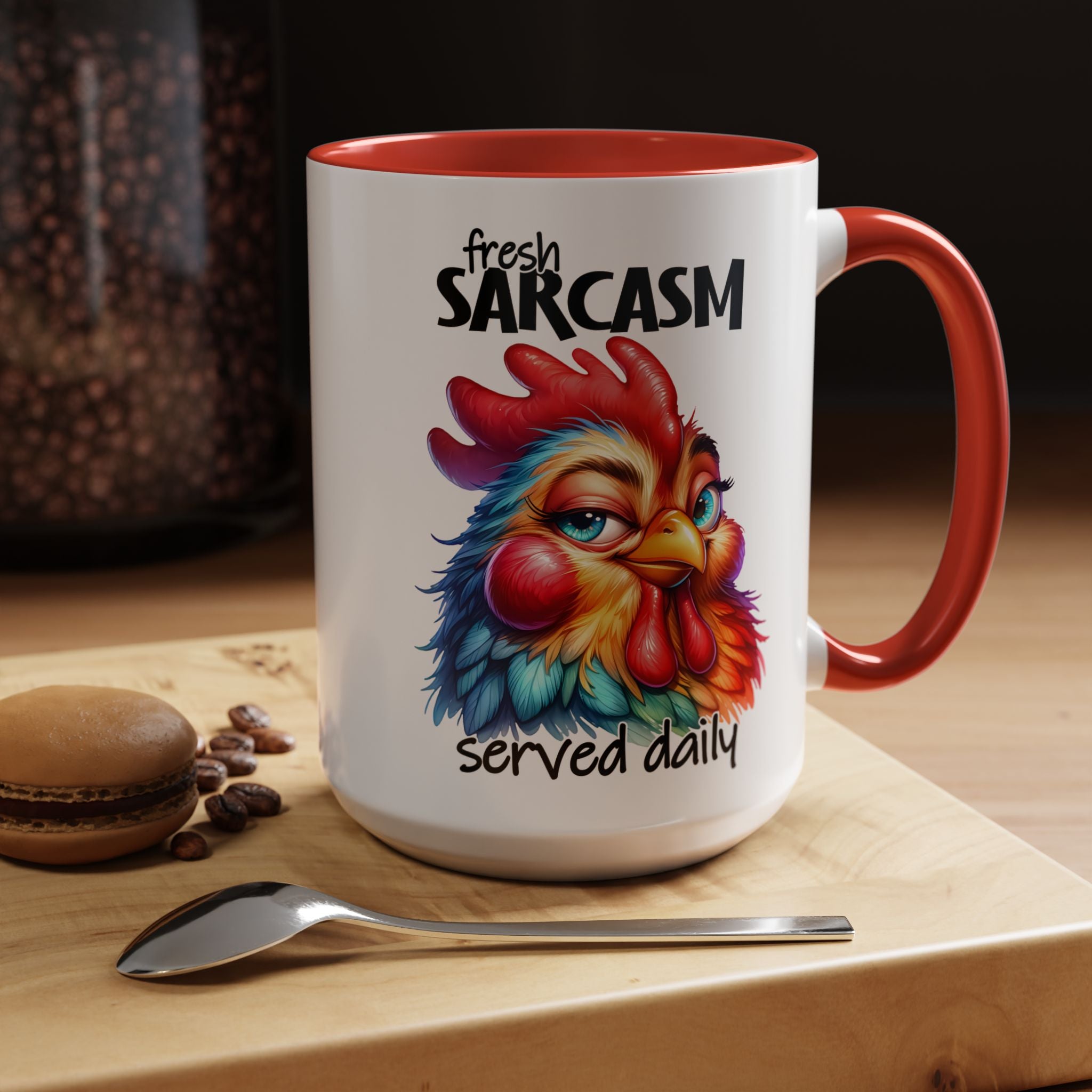 Fresh Sarcasm Served Daily – Chubby Chicken Mug