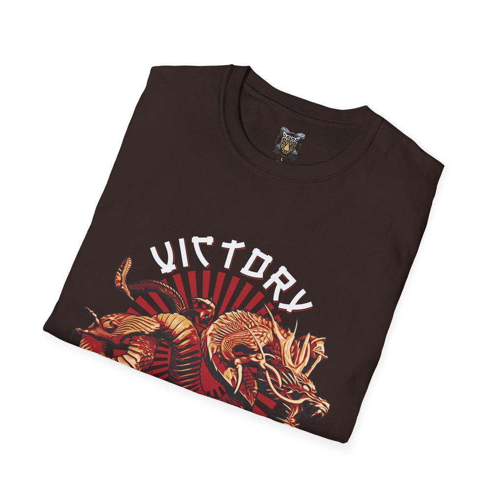 Victory or Death T-Shirt – Epic Dragon & Rising Sun Design for Fantasy, Samurai, and Warrior Fans