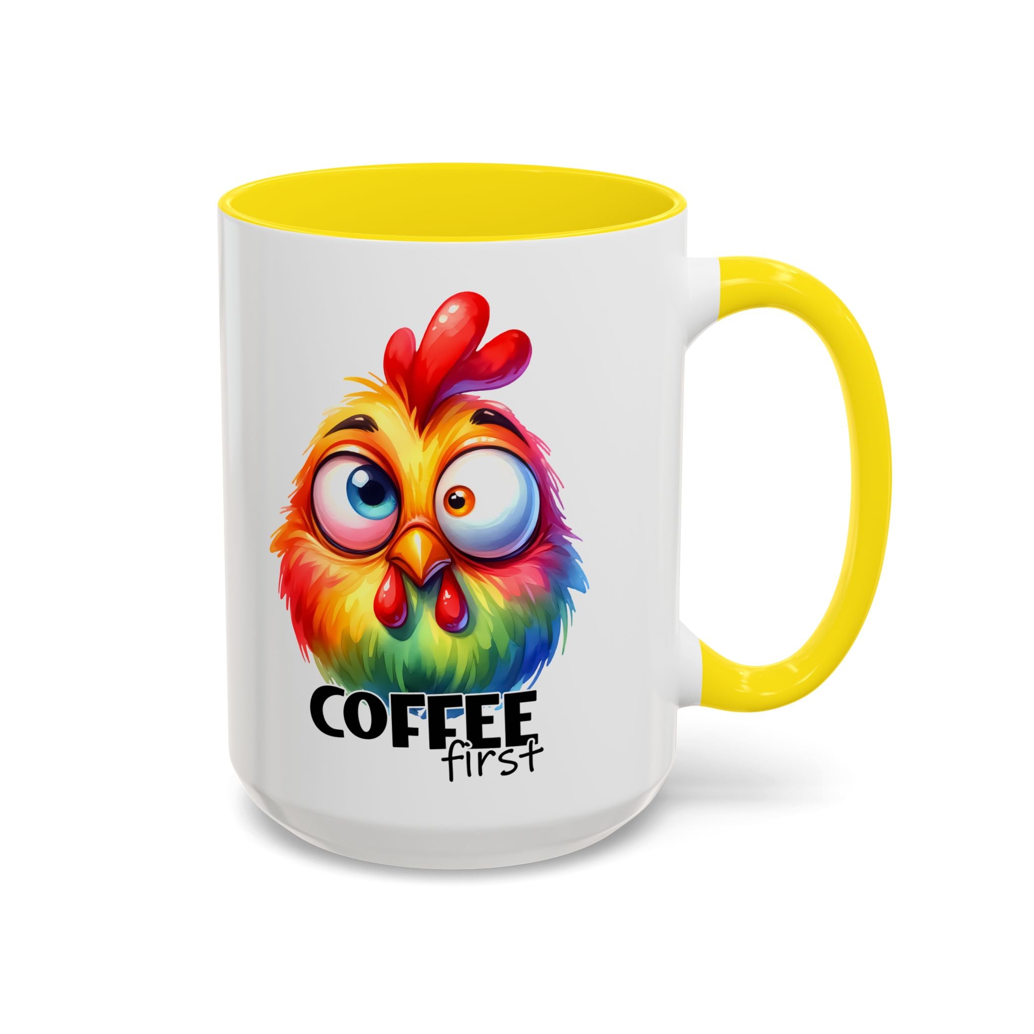 Coffee First – Colorful Chicken Mug