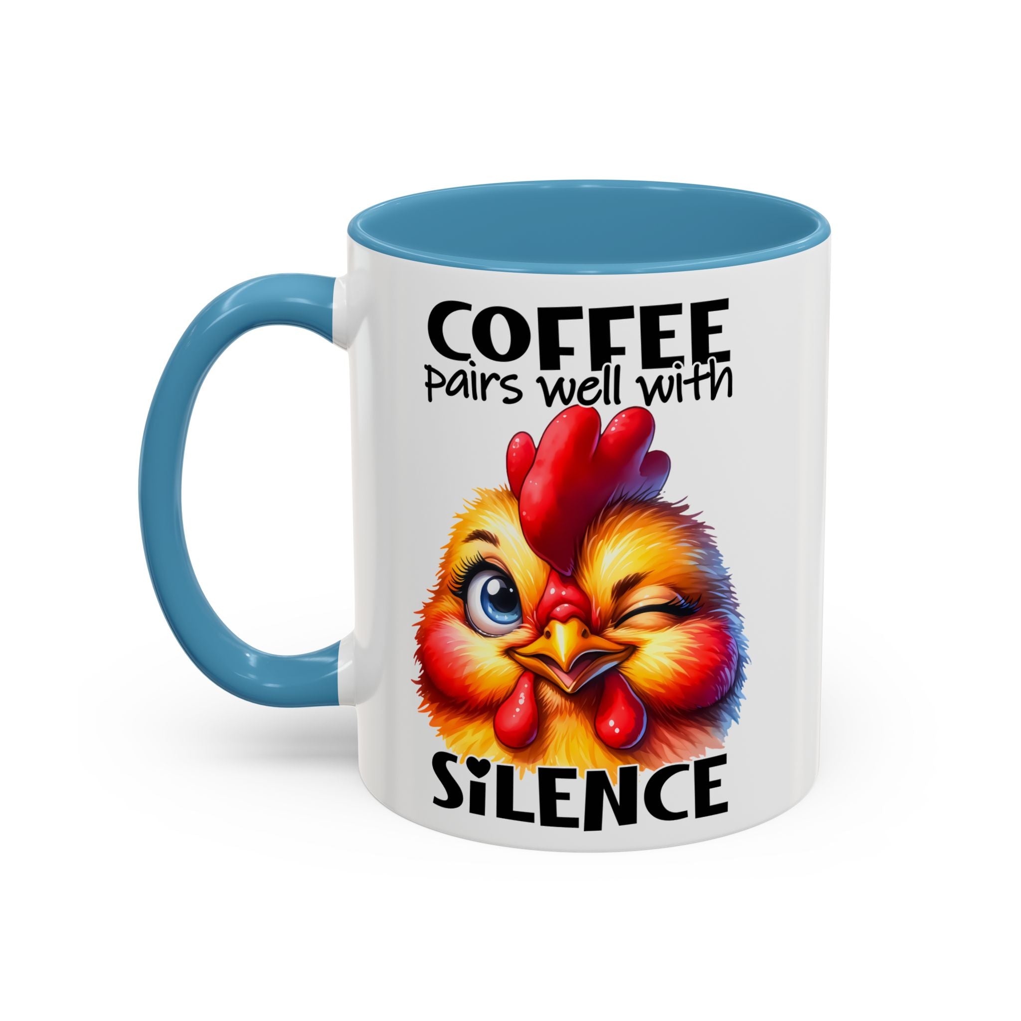Coffee Pairs Well with Silence – Winking Chick Mug