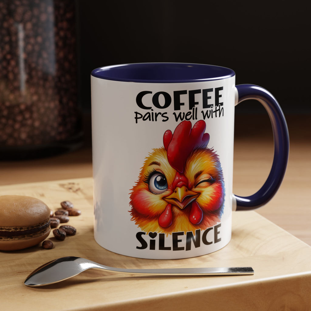 Coffee Pairs Well with Silence – Winking Chick Mug