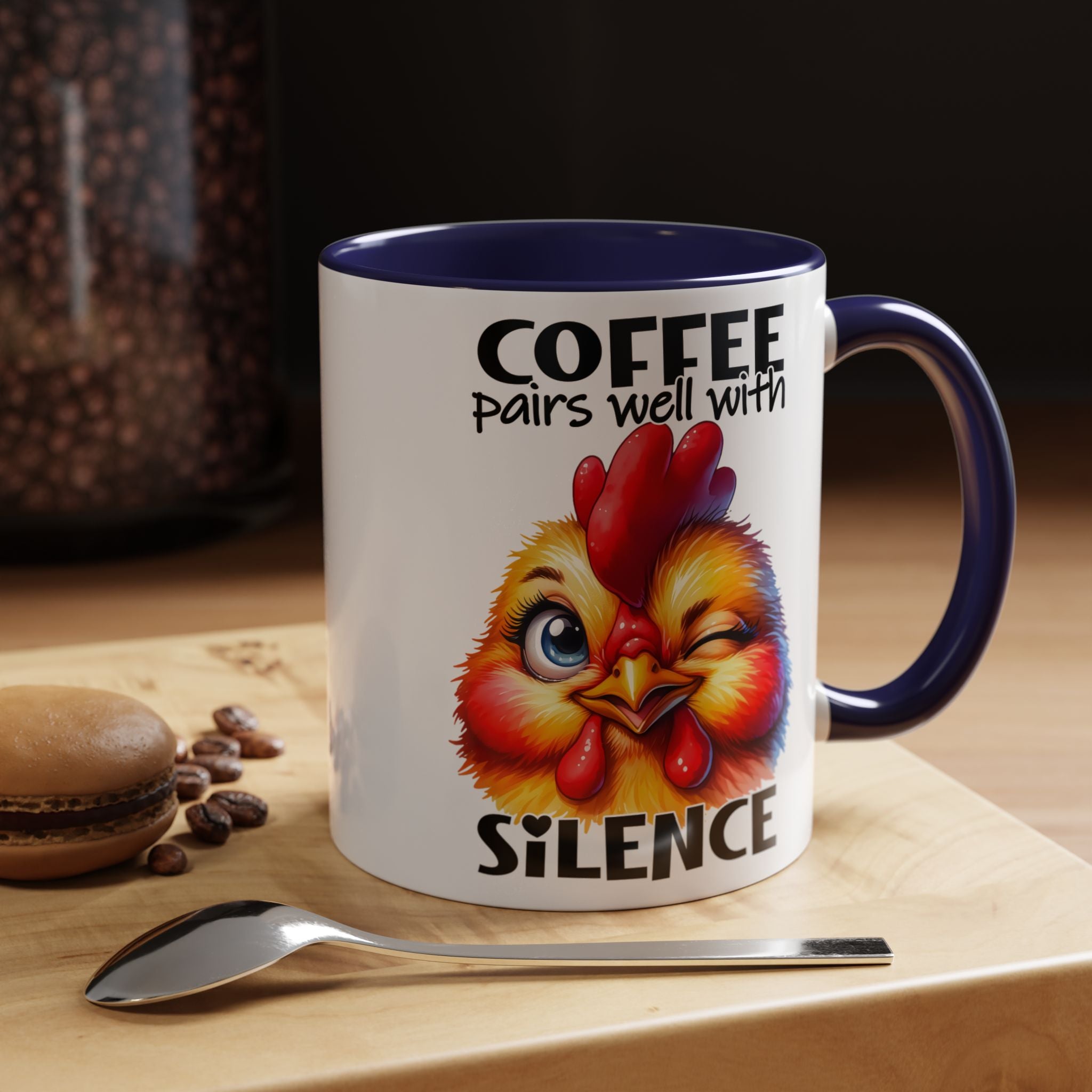 Coffee Pairs Well with Silence – Winking Chick Mug