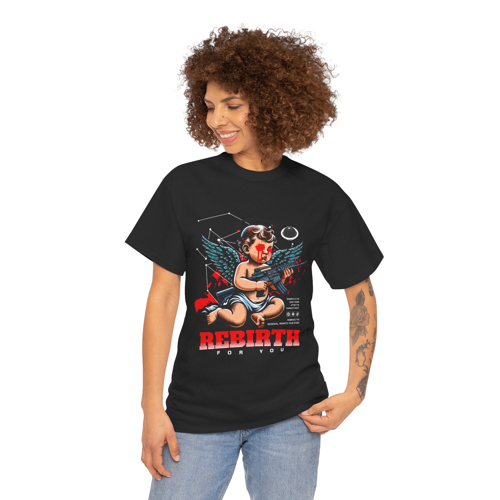 "Divine Angel" - Gothic Engraving T-Shirt Design