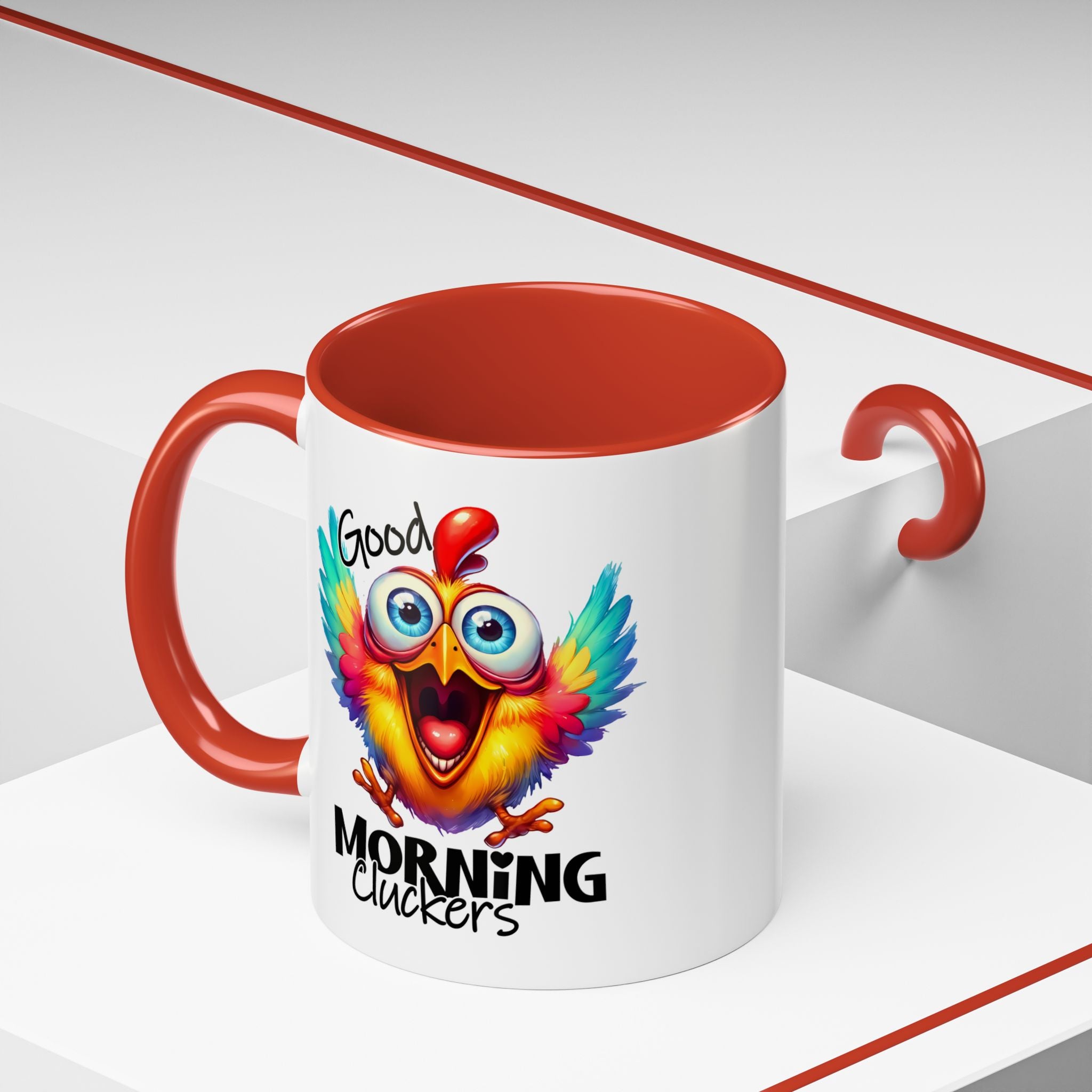 Good Morning Cluckers – Cheerful Chicken Mug