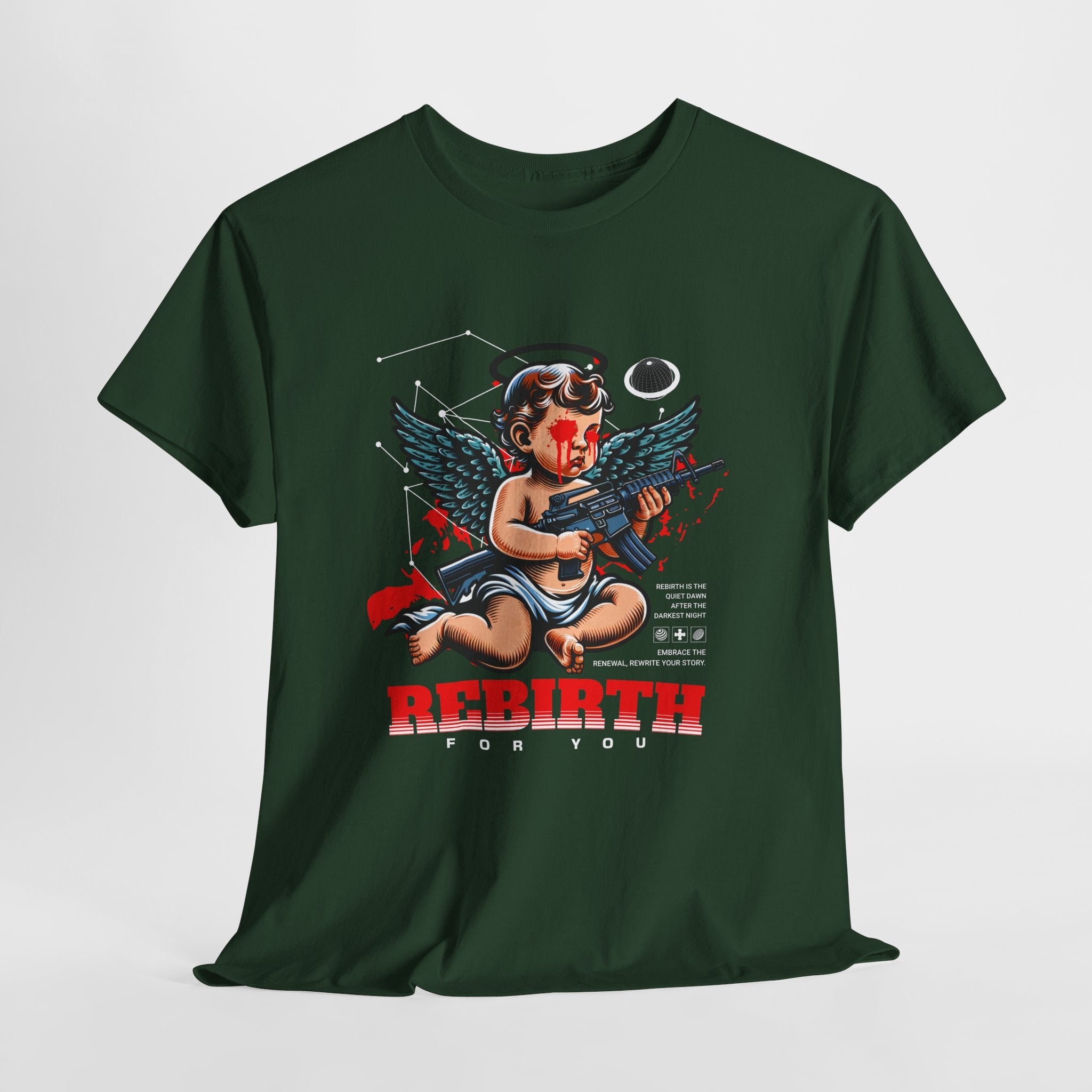 "Divine Angel" - Gothic Engraving T-Shirt Design
