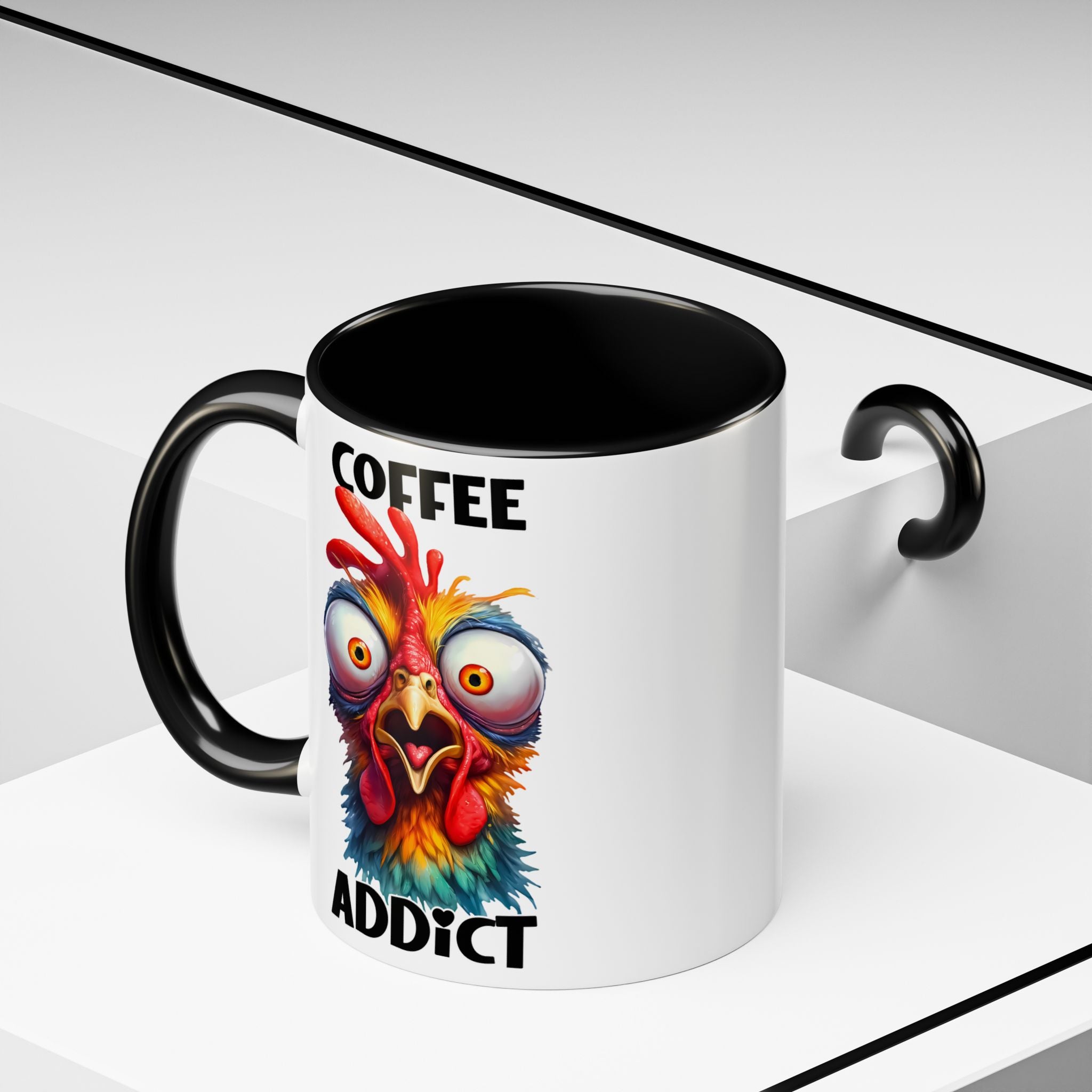 Coffee Addict – Perplexed Chicken Mug