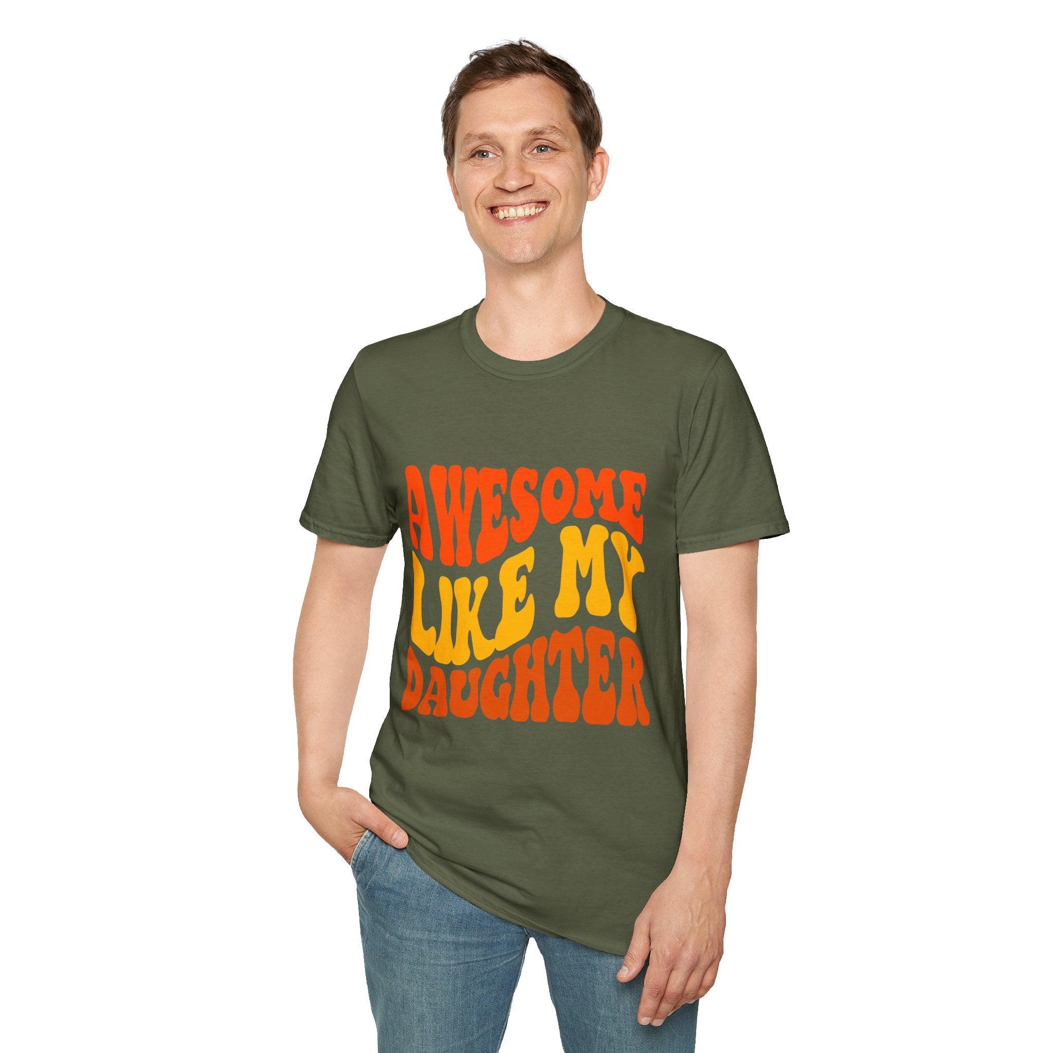 Awesome Like My Daughter T-Shirt – Funny Dad & Mom Graphic Tee, Proud Parent Shirt, Unisex Family Gift Apparel