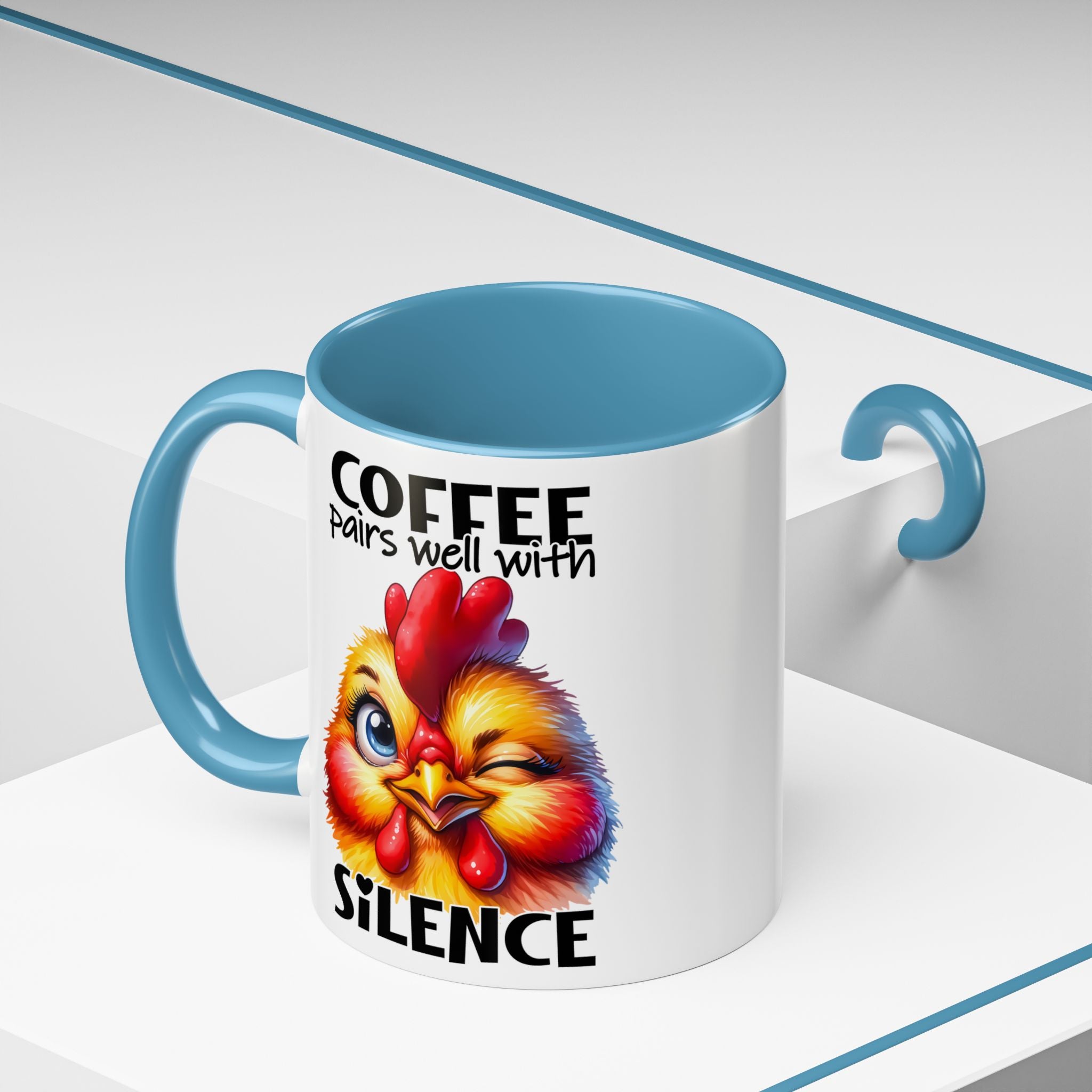 Coffee Pairs Well with Silence – Winking Chick Mug