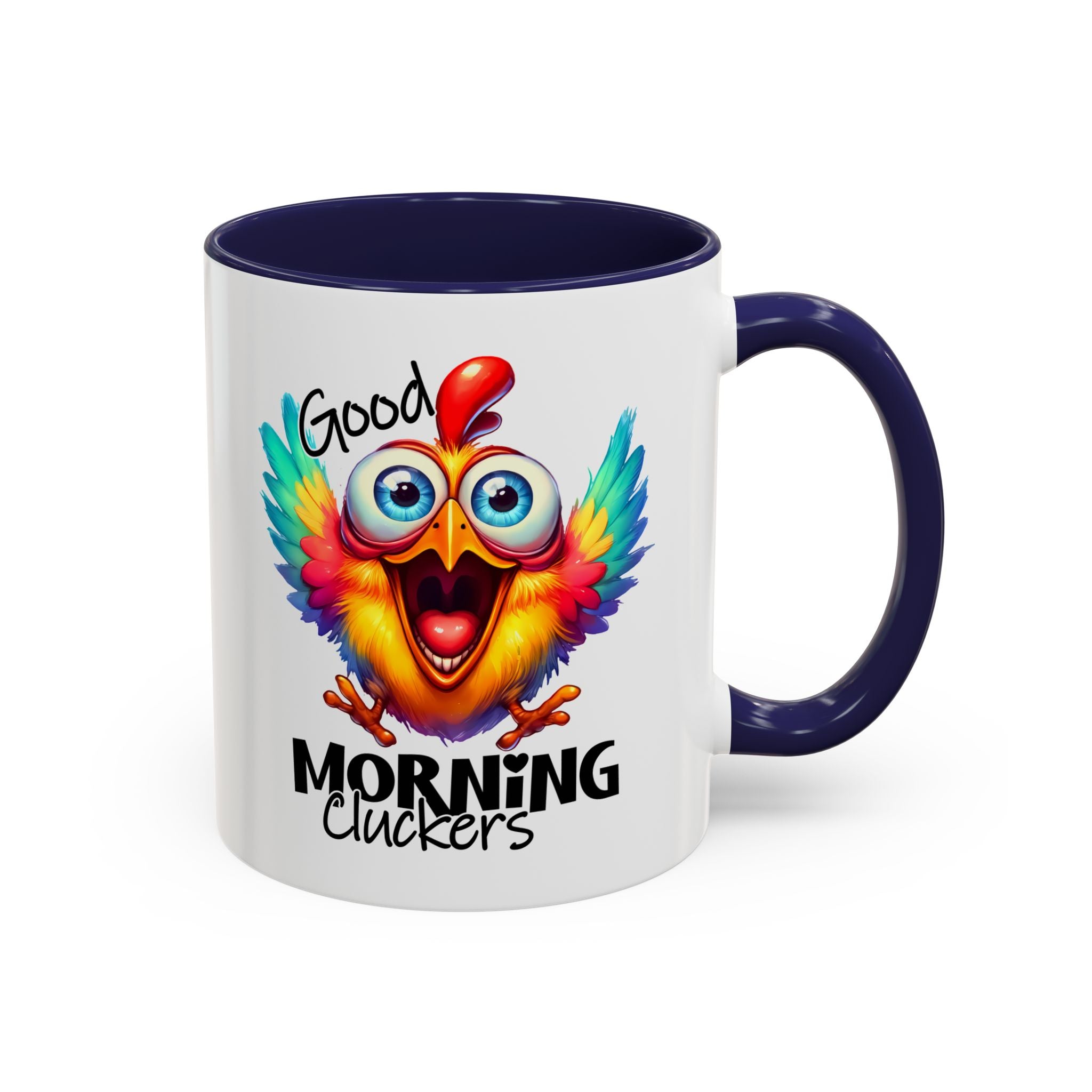 Good Morning Cluckers – Cheerful Chicken Mug