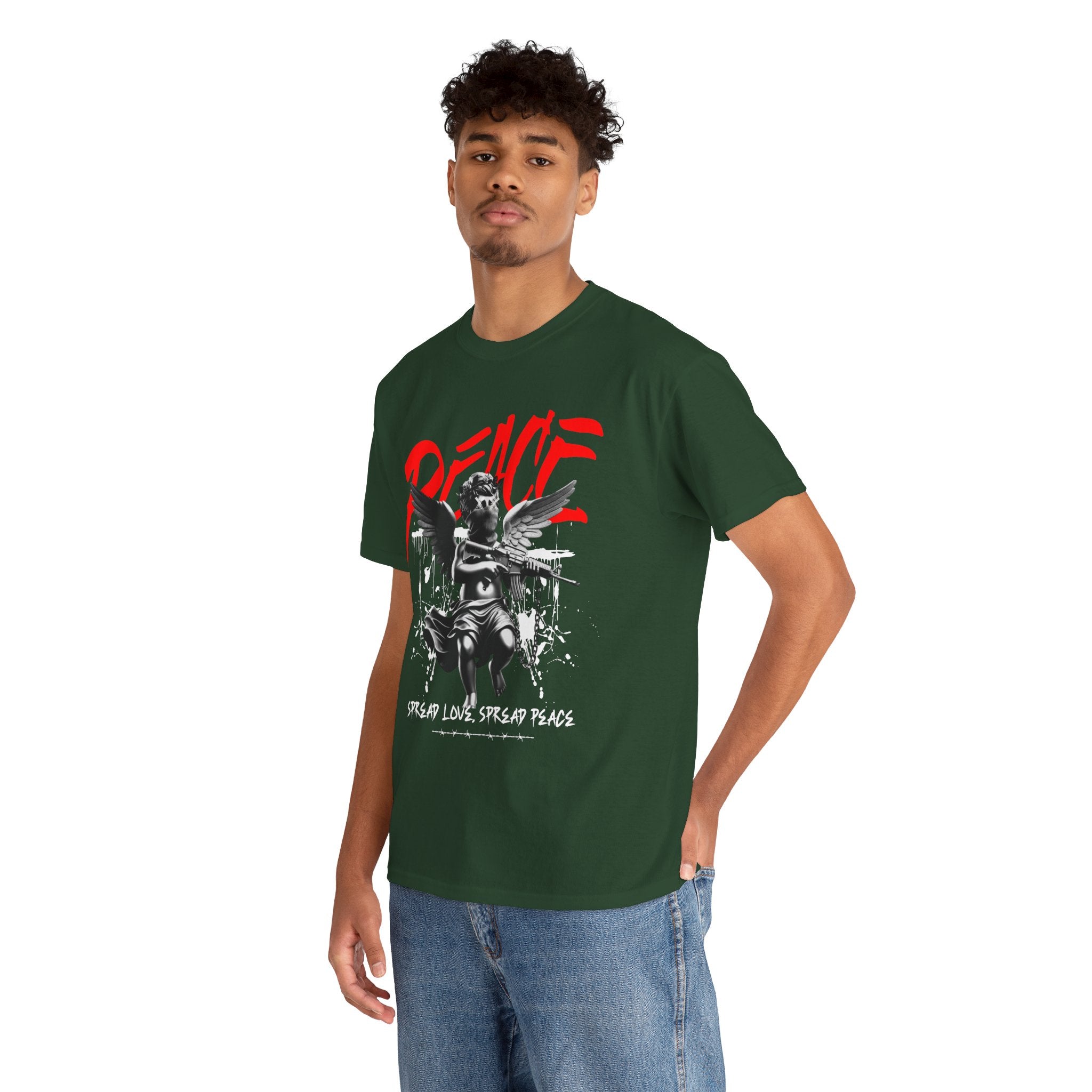 "Peace" Angel with Assault Rifle - Urban Contradiction Digital Art