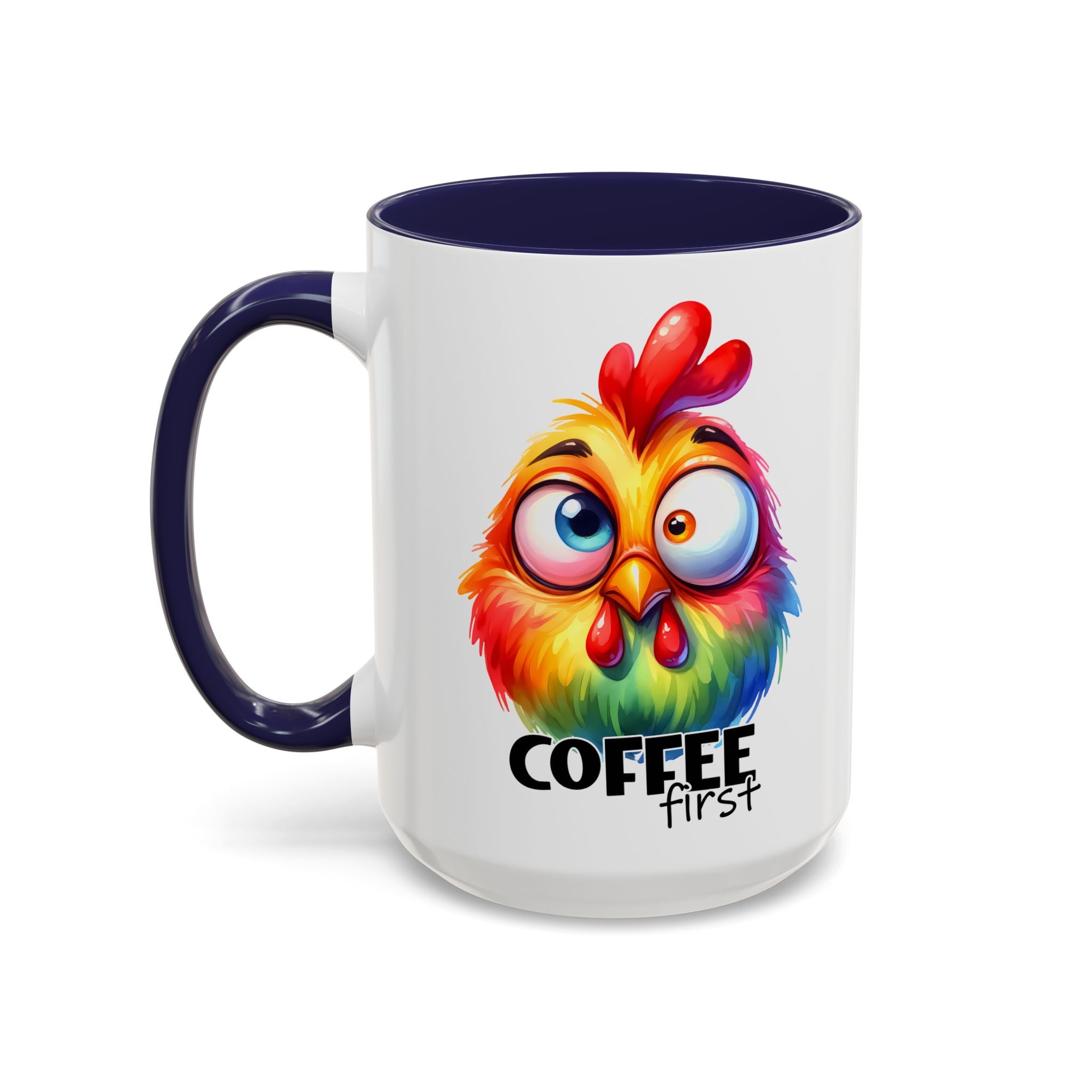 Coffee First – Colorful Chicken Mug