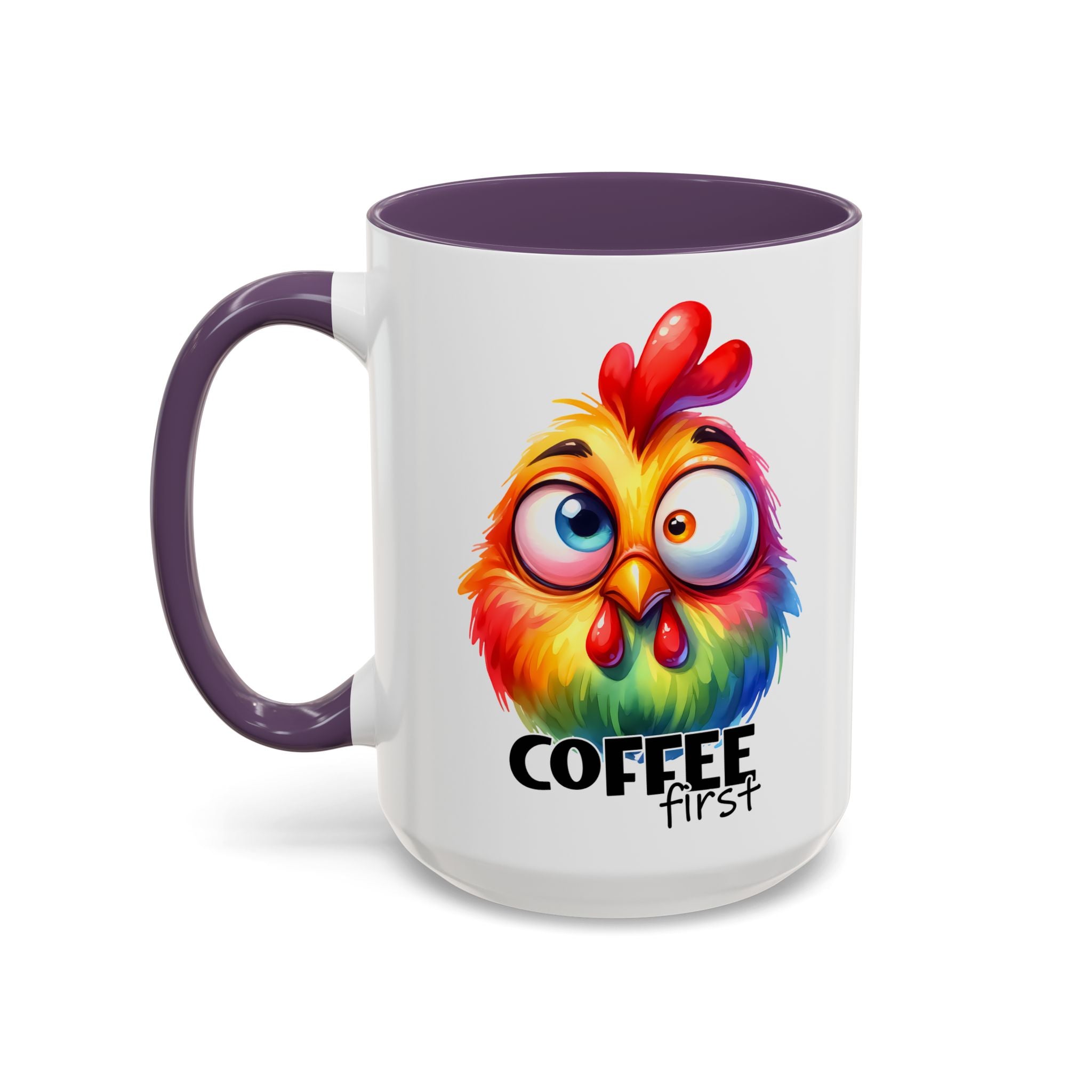 Coffee First – Colorful Chicken Mug