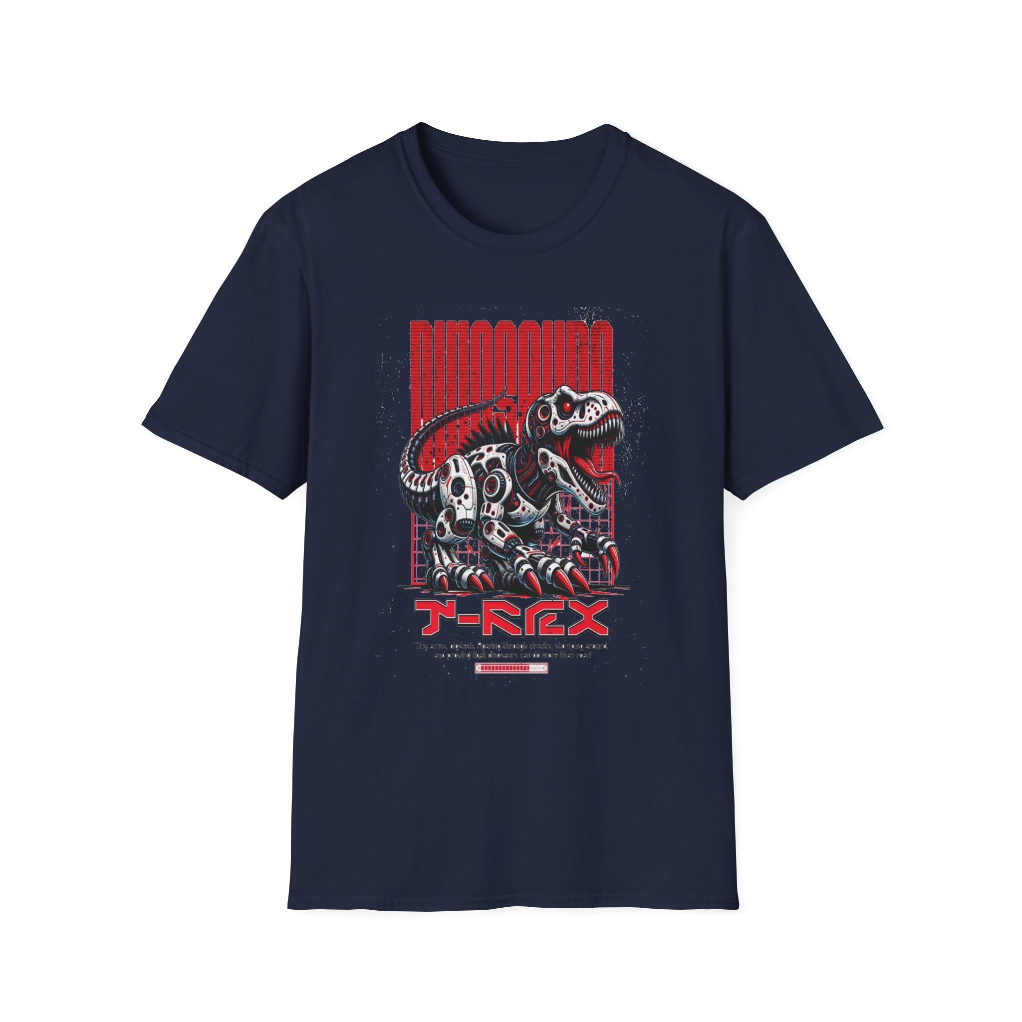 T-Rex Loading – Red Mechanical Dino Tee