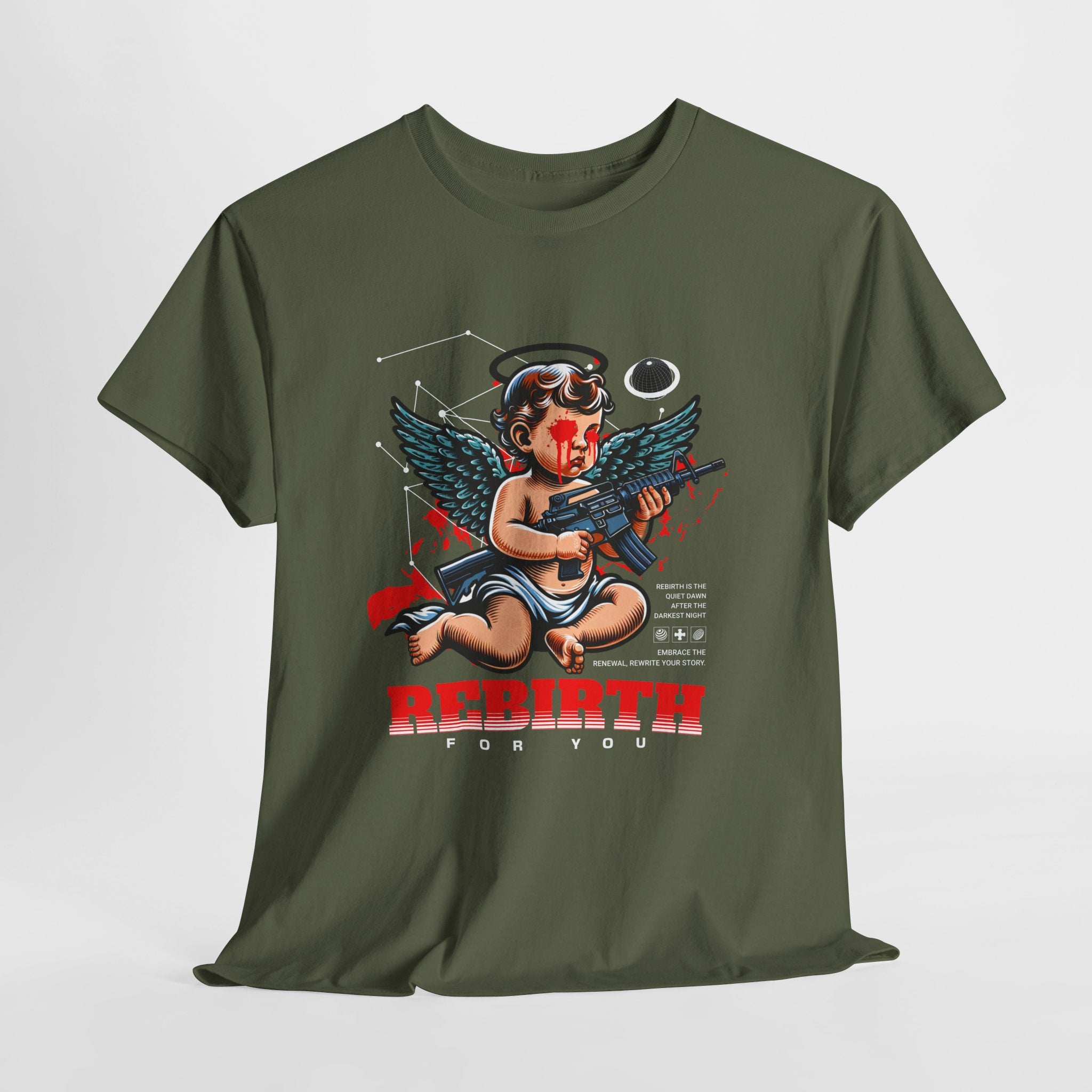 "Divine Angel" - Gothic Engraving T-Shirt Design