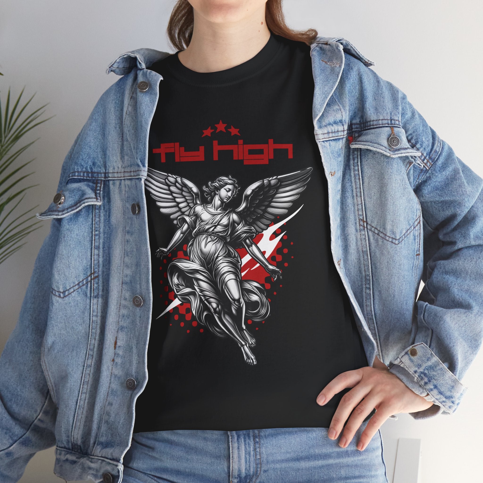 Fly High: Ascending Angel Grunge Art