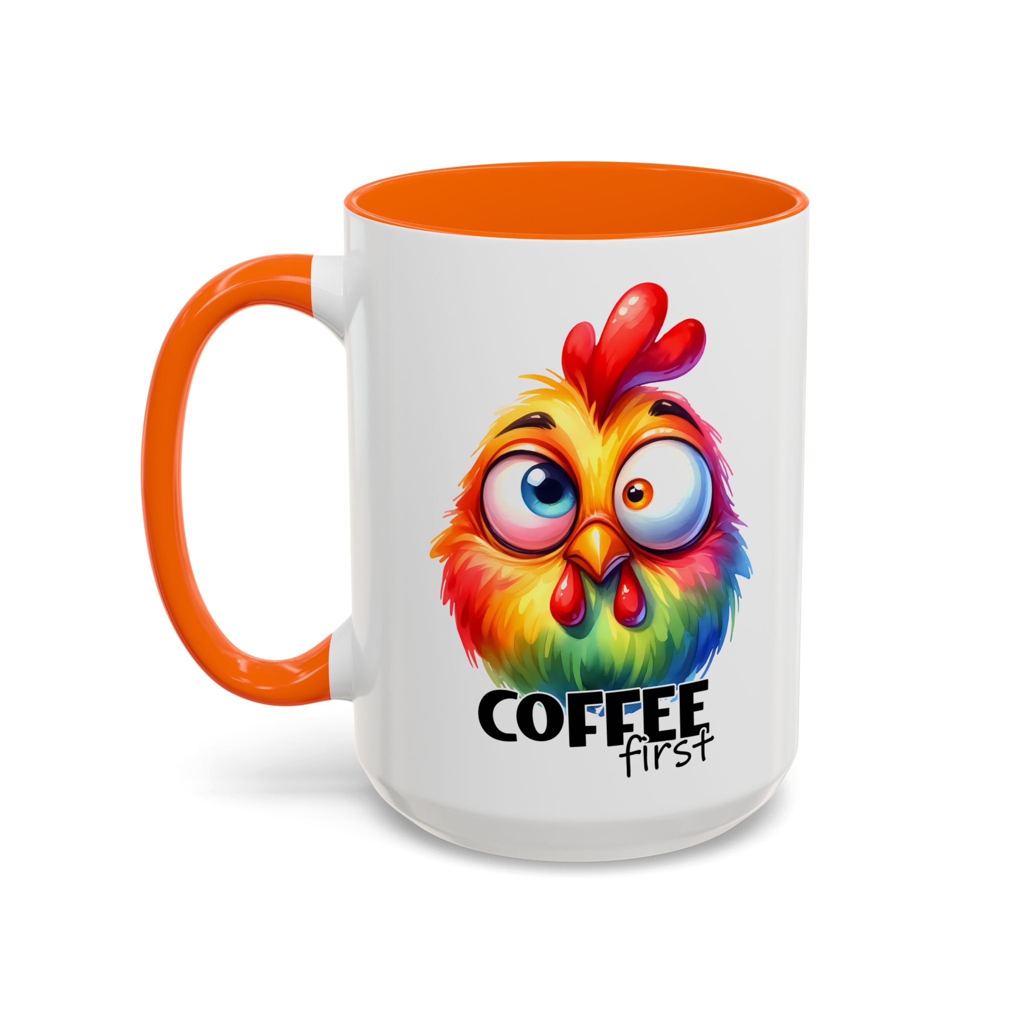 Coffee First – Colorful Chicken Mug