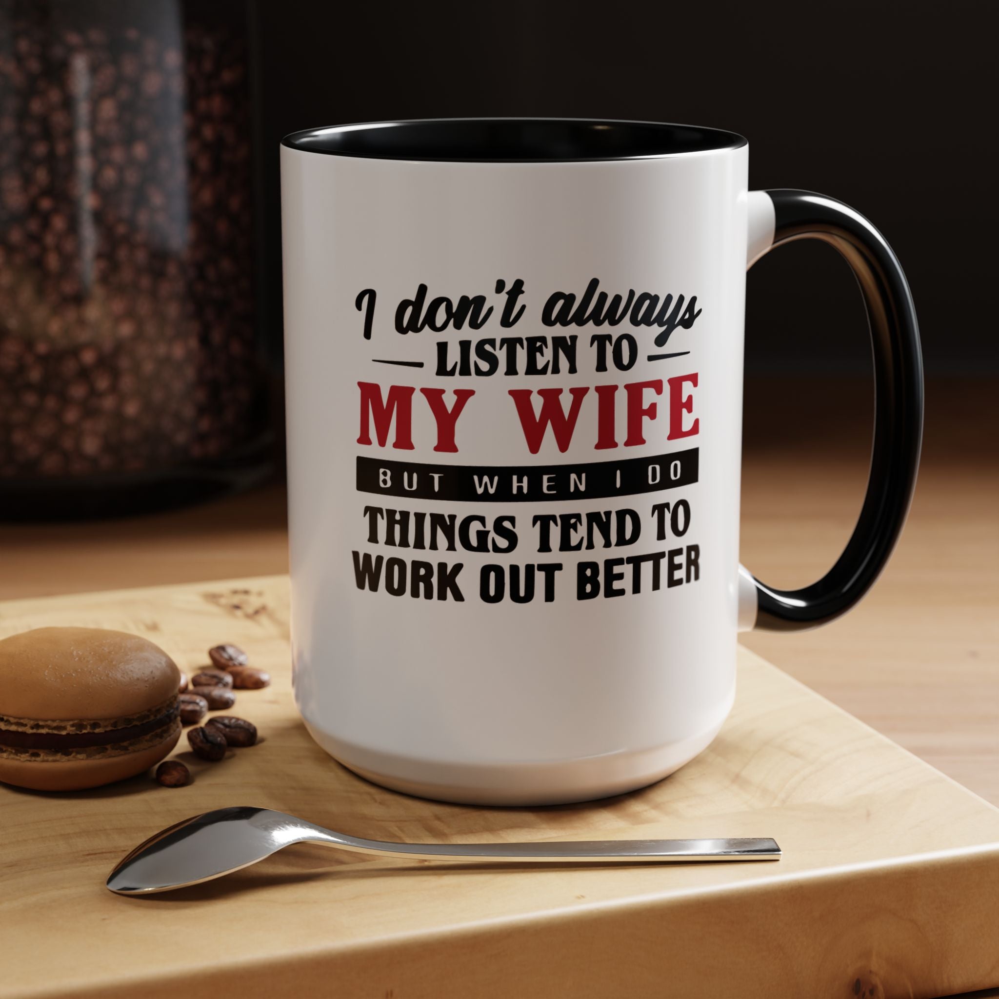 Funny Husband Coffee Mug – 11oz & 15oz Humor Quote, Colorful Interior