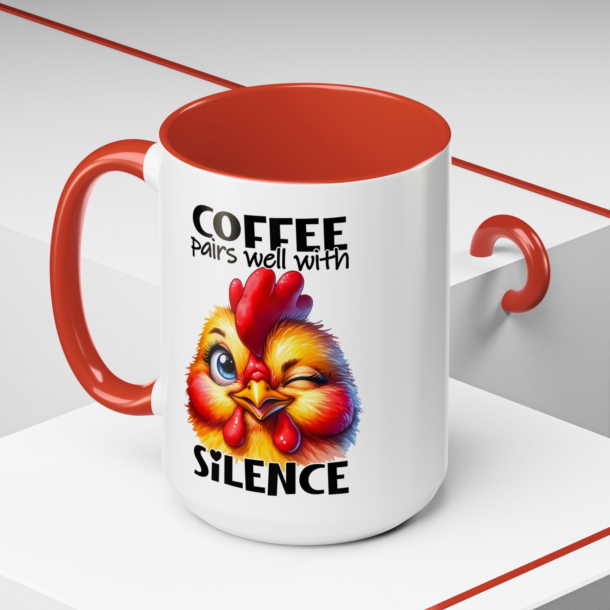Coffee Pairs Well with Silence – Winking Chick Mug