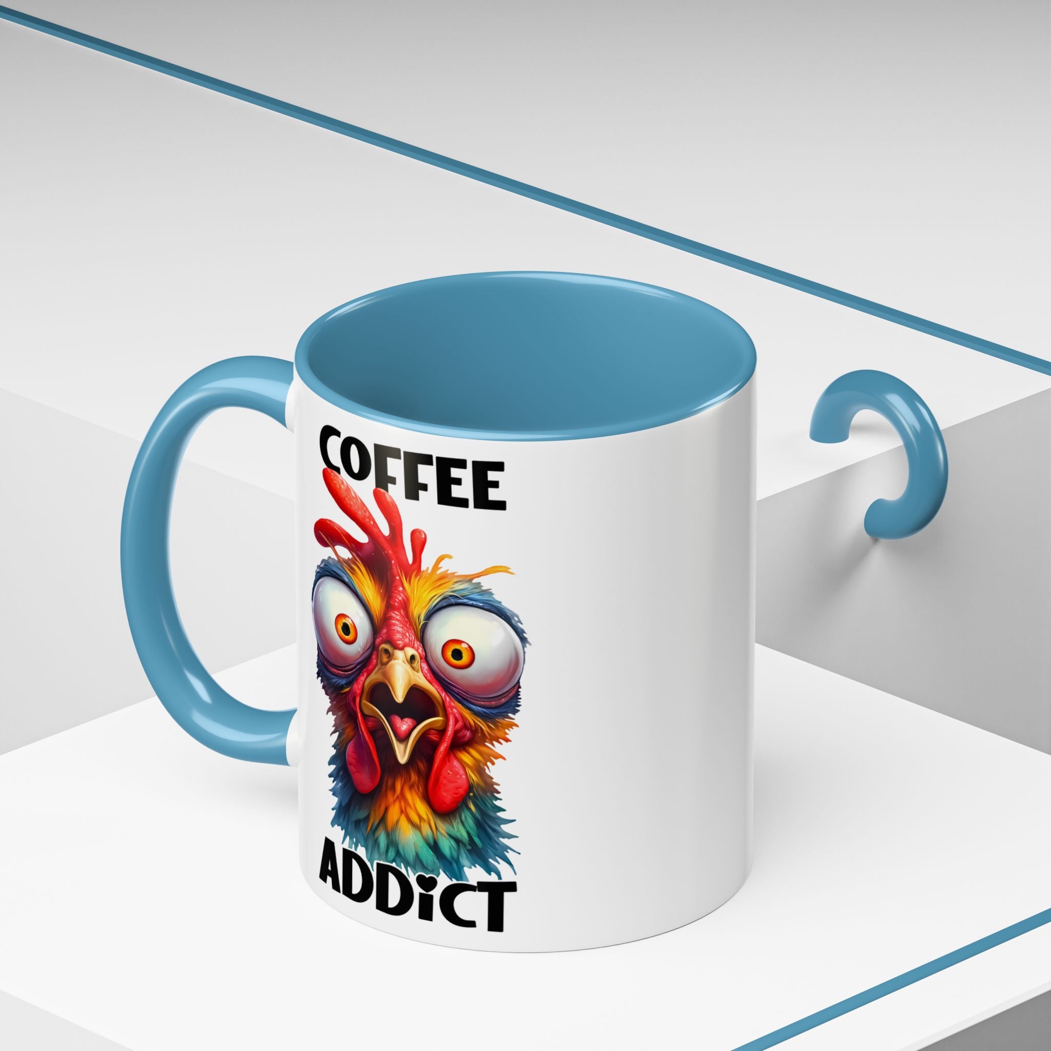 Coffee Addict – Perplexed Chicken Mug