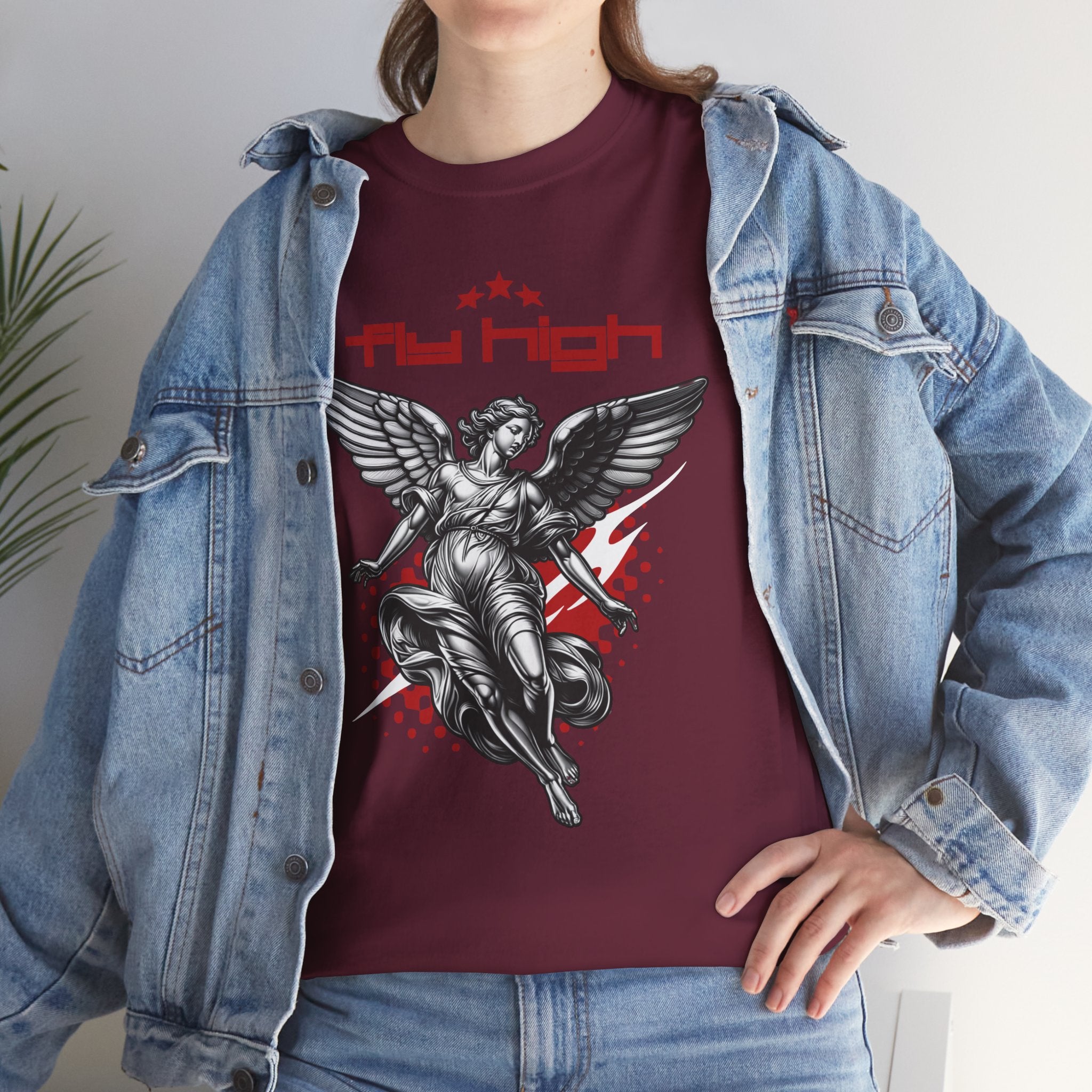 Fly High: Ascending Angel Grunge Art