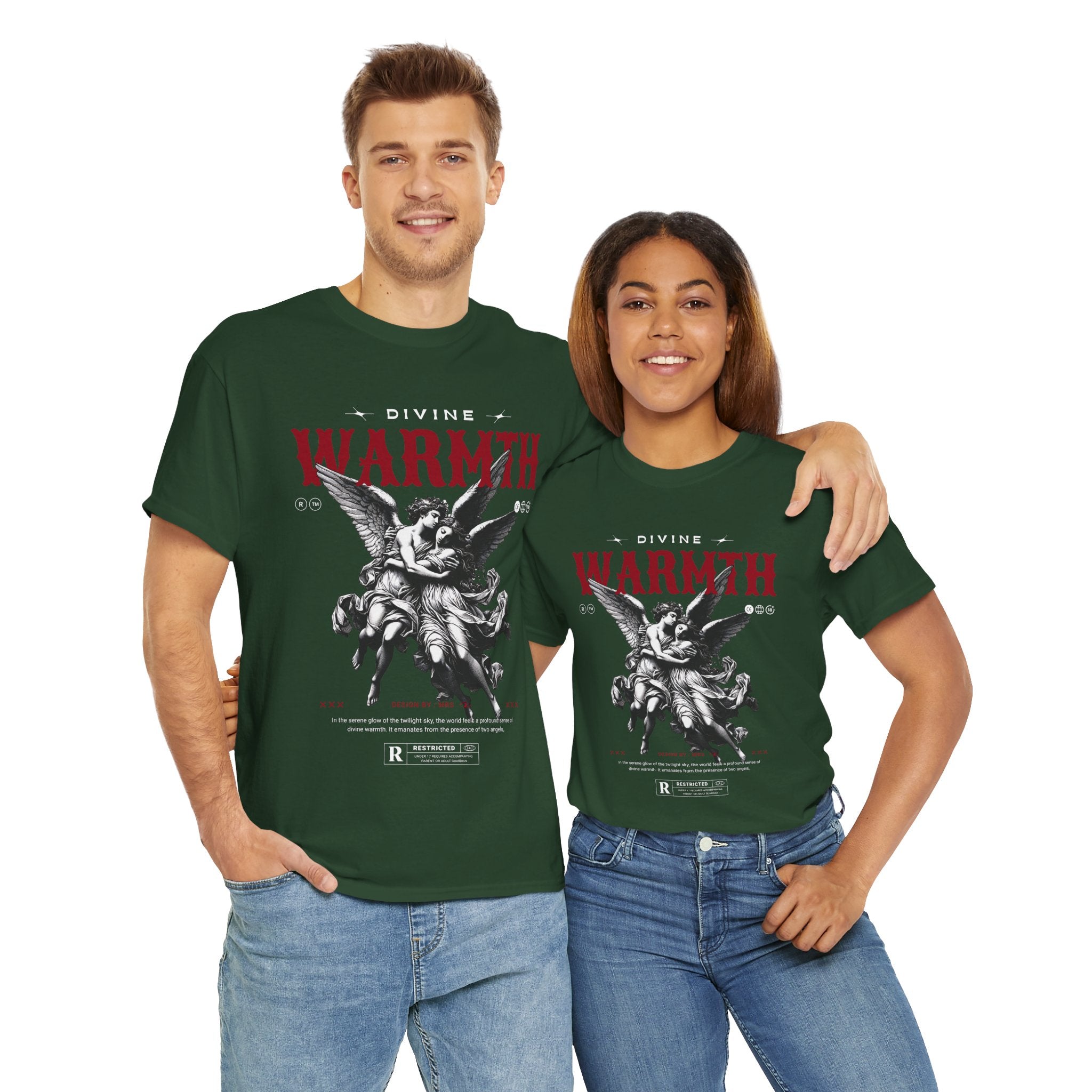 Divine Warmth: Angelic Embrace T-Shirt Design